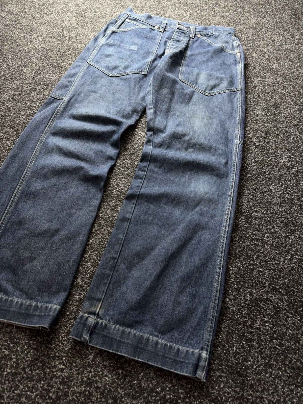 Japanese Brand Y2K 00s Pepe Jeans SK8 Straight Denim Blue 90s Vintage Style Size US 32 / EU 48 - 3 Thumbnail