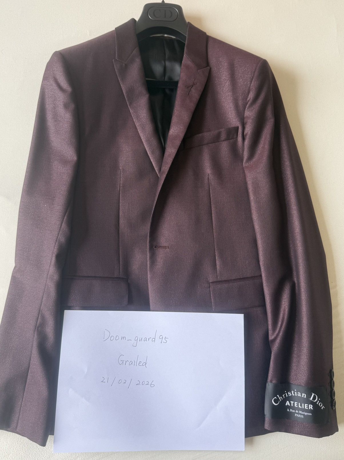 Dior Dior Homme Blazer (New) Size 44R - 7 Thumbnail