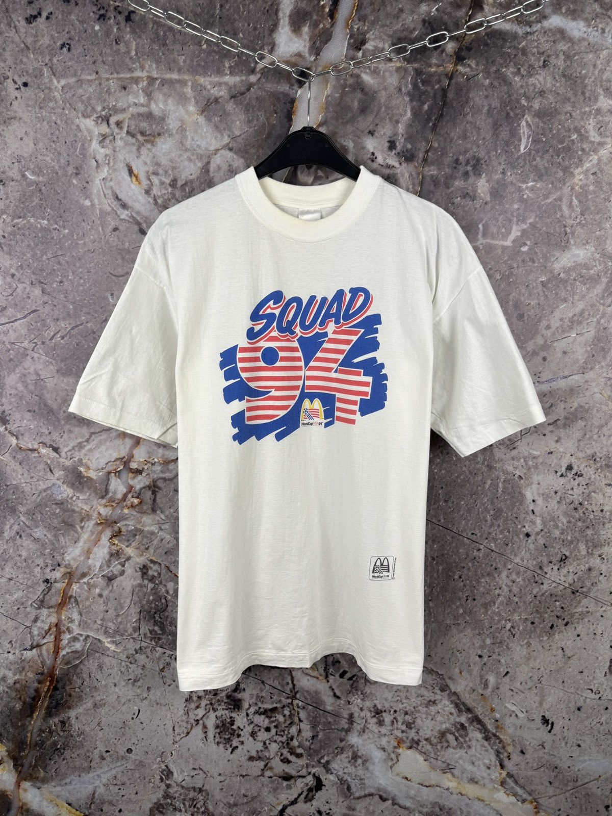 Vintage Vintage Squad 94 Graphic T-Shirt – White Oversized Fit Size US XL / EU 56 / 4 - 1 Thumbnail