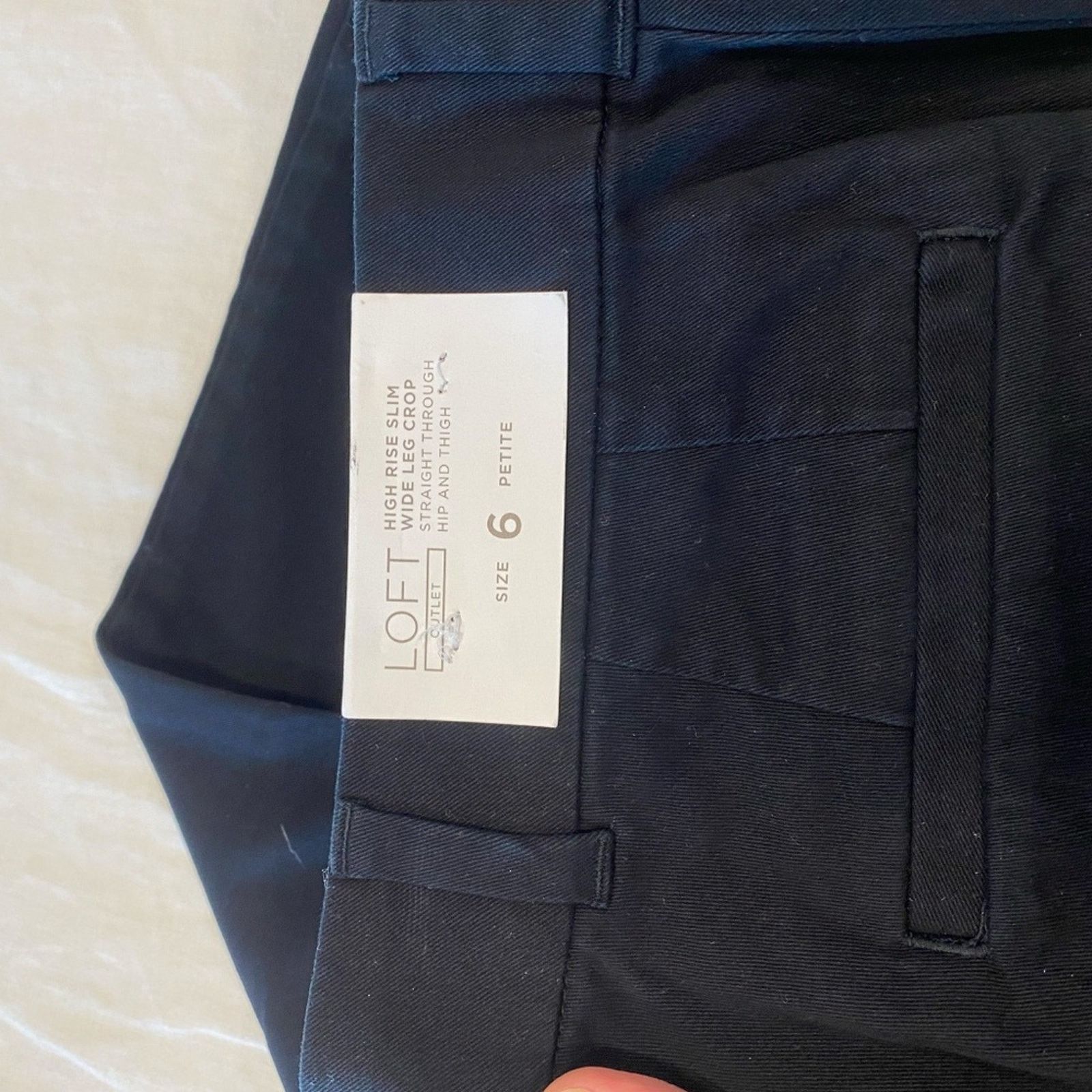 Loft NWT LOFT Women's High-Rise Slim Wide Leg Crop Pants - 6P Size 28" / US 6 / IT 42 - 5 Thumbnail