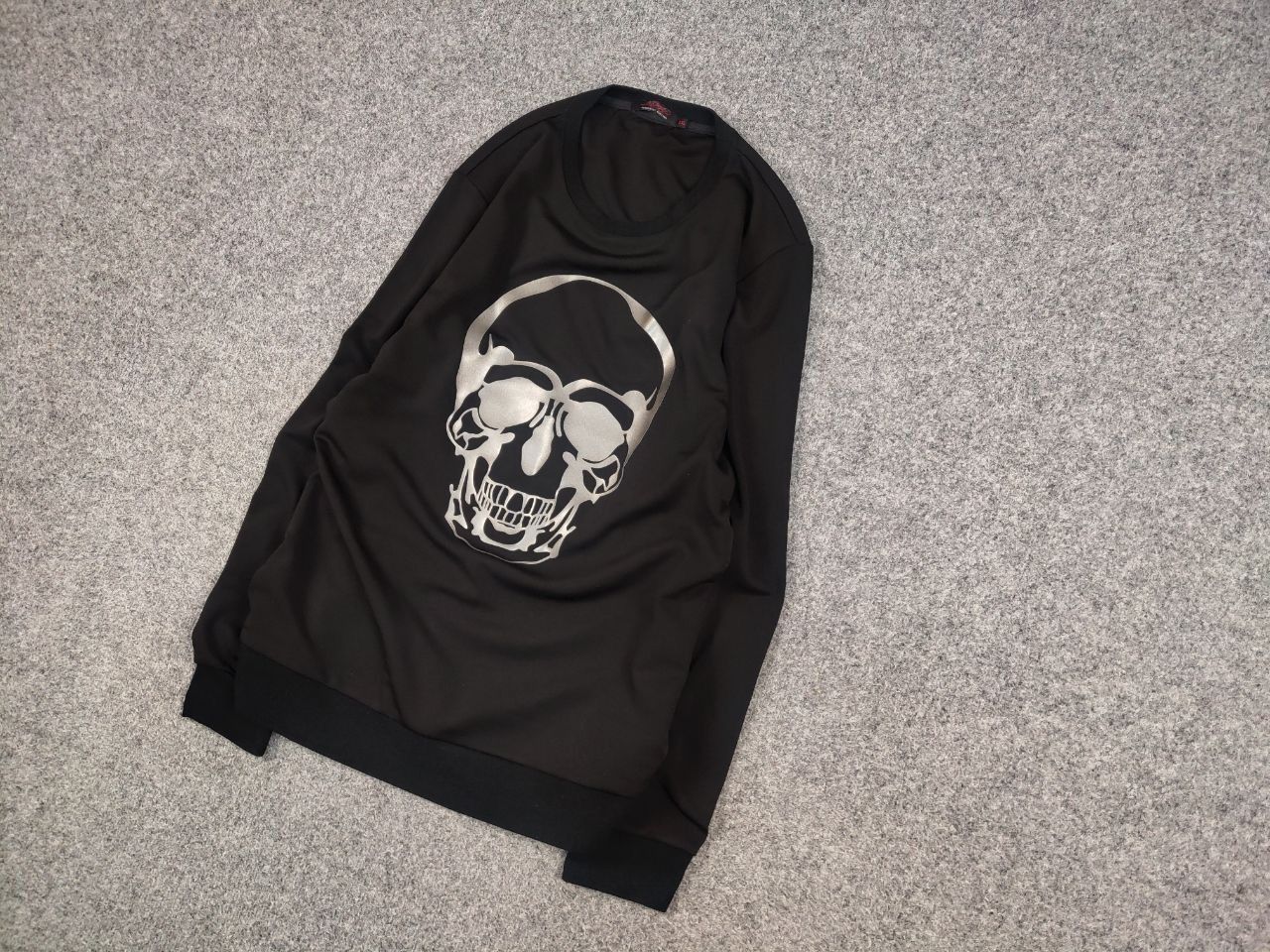 Ed Hardy × Vintage Vintage Ed Hardy los Angeles Black Skeleton Logo Sweatshirt Size US XL / EU 56 / 4 - 3 Thumbnail
