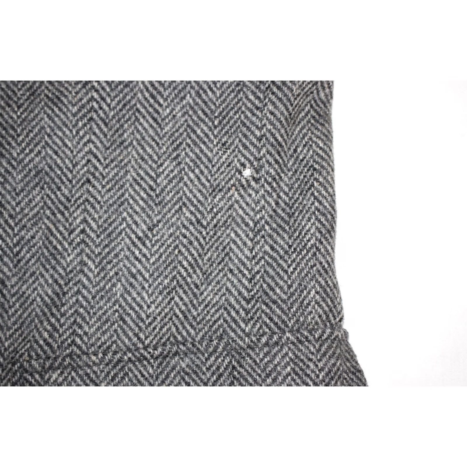 Farah VINTAGE Farah Wolff Blazer Men's 44 R 100% Pure Wool Tweed Herringbone Gray Jacket Size 44R - 3 Thumbnail