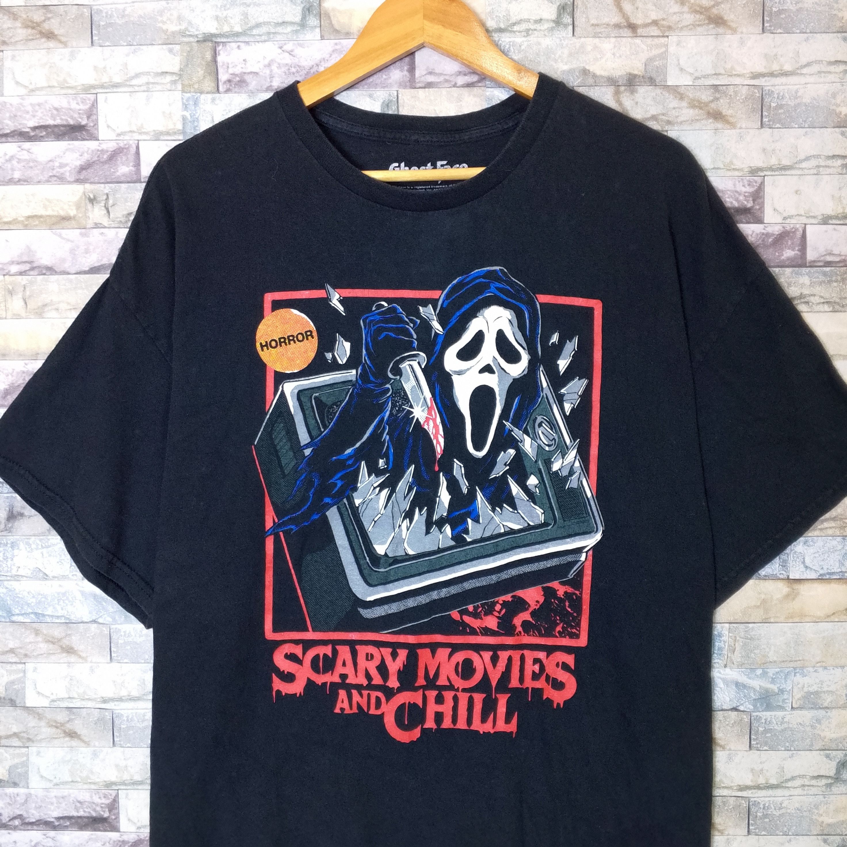 Expert Horror Ghost Face Scary Movies And Chill Tee Size US XXL / EU 58 / 5 - 2 Thumbnail