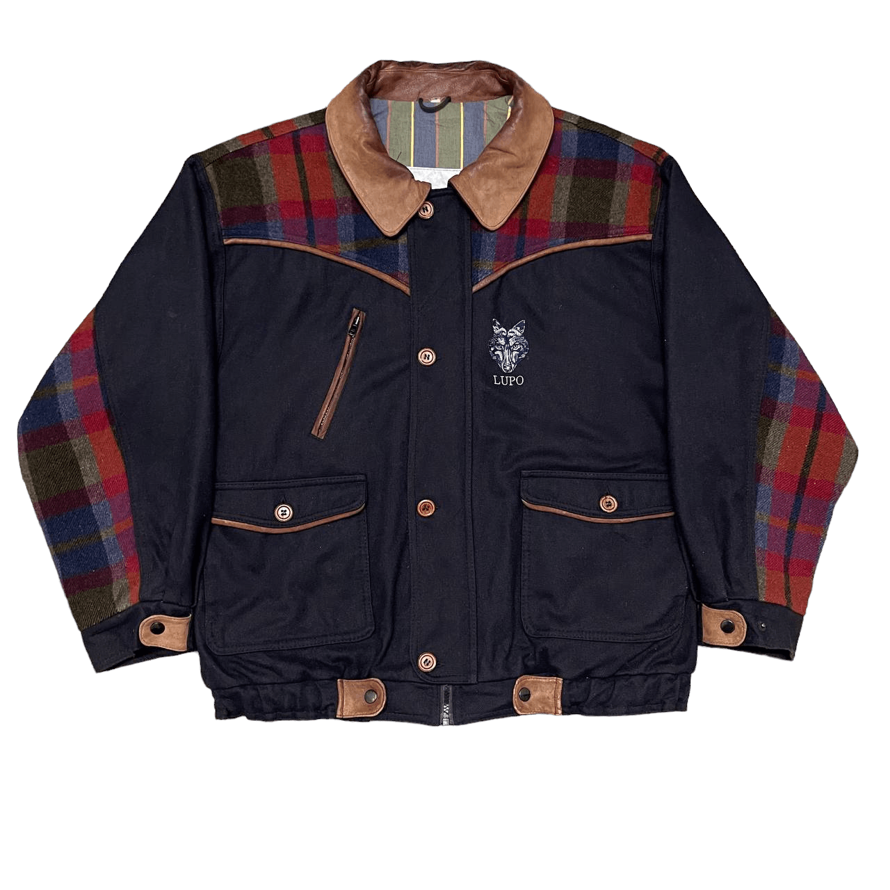 Vintage Vintage Lupo As Wool Bomber Style Jacket Made in Norway Size US M / EU 48-50 / 2 - 1 Thumbnail