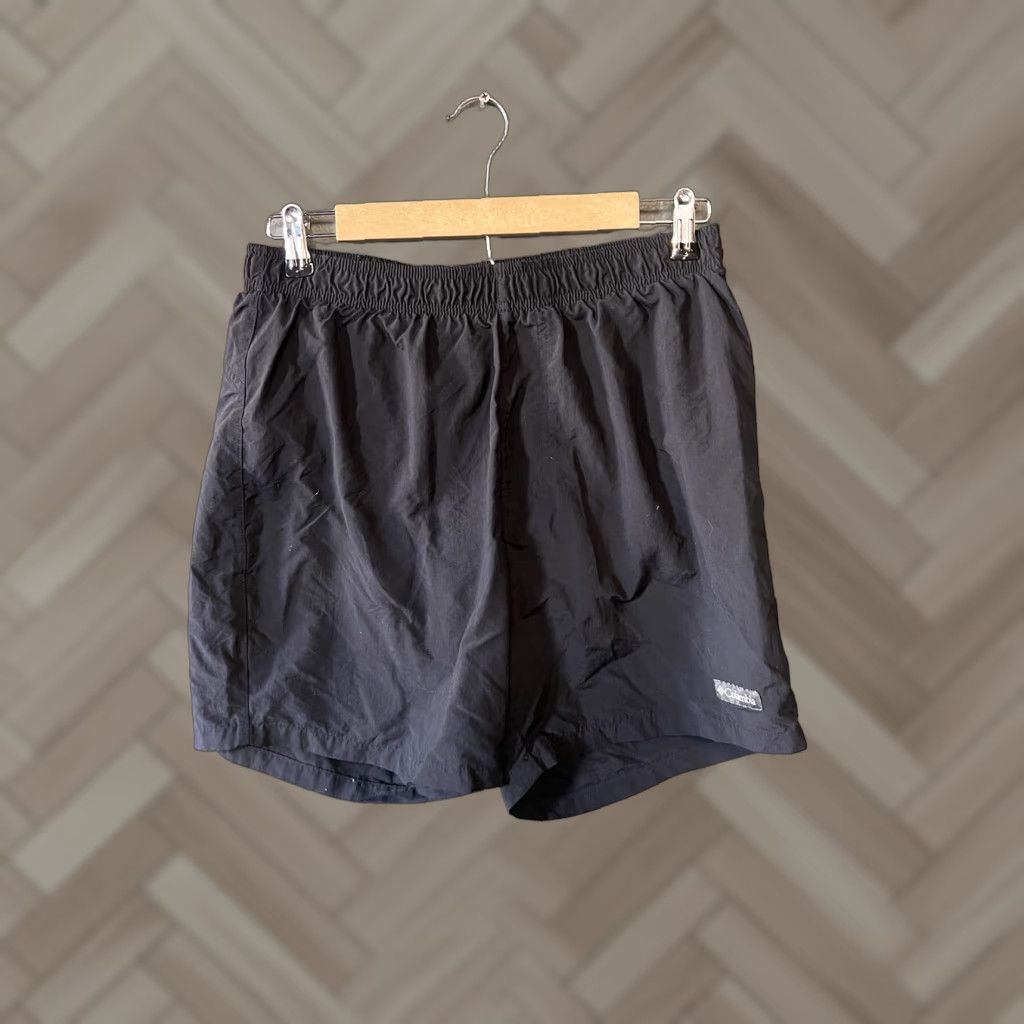 Vintage Columbia Mens Black Nylon Outdoor Swimtrunks Lined Size M Bottom Trunks Men Outdoor Swimwear Size US 31 - 1 Thumbnail