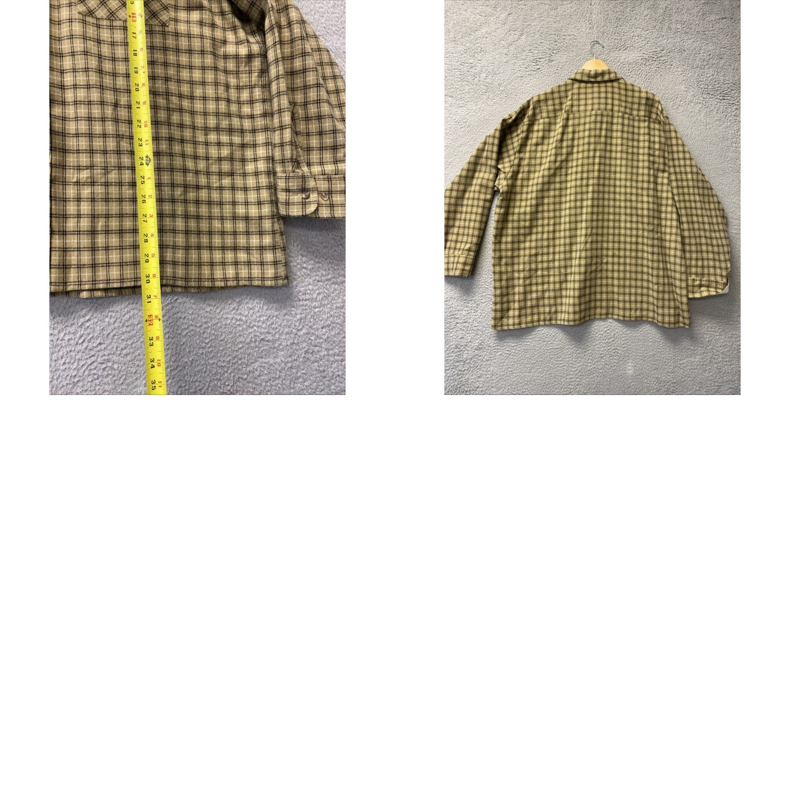 Area VINTAGE Bay Area Traders Flannel Shirt Jacket Plaid Tan XXL Men Shirt Button-Up Hooded Pockets Casual Size US XXL / EU 58 / 5 - 8 Thumbnail
