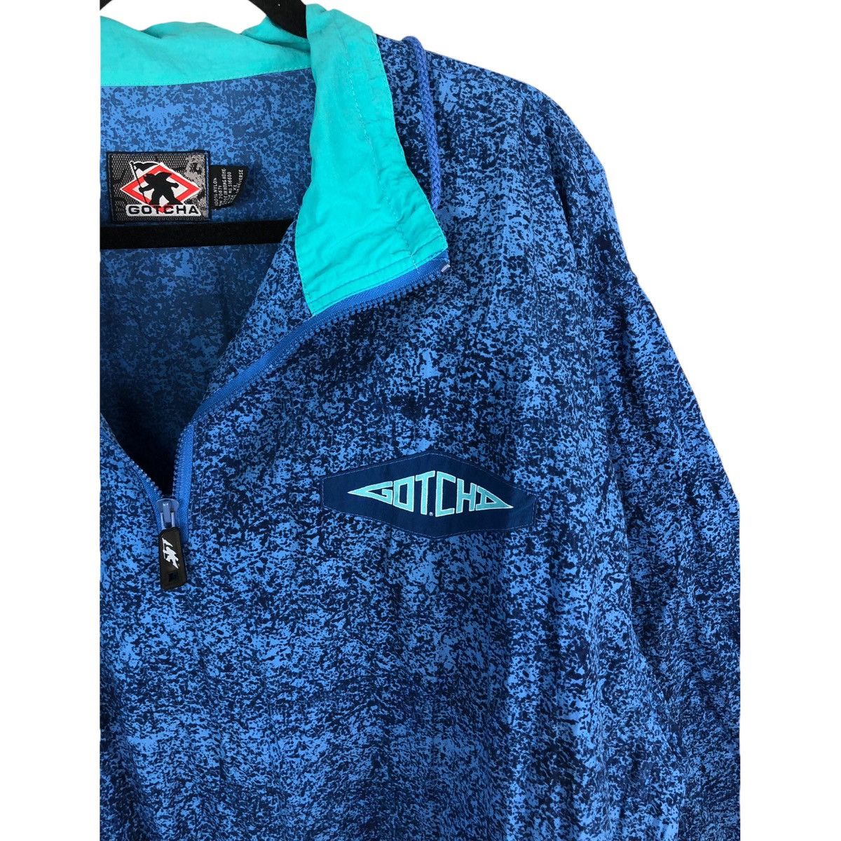 Gotcha GOTCHA Blue Nylon Pullover Windbreaker 80s/90s Surf Skate Size US XL / EU 56 / 4 - 4 Thumbnail