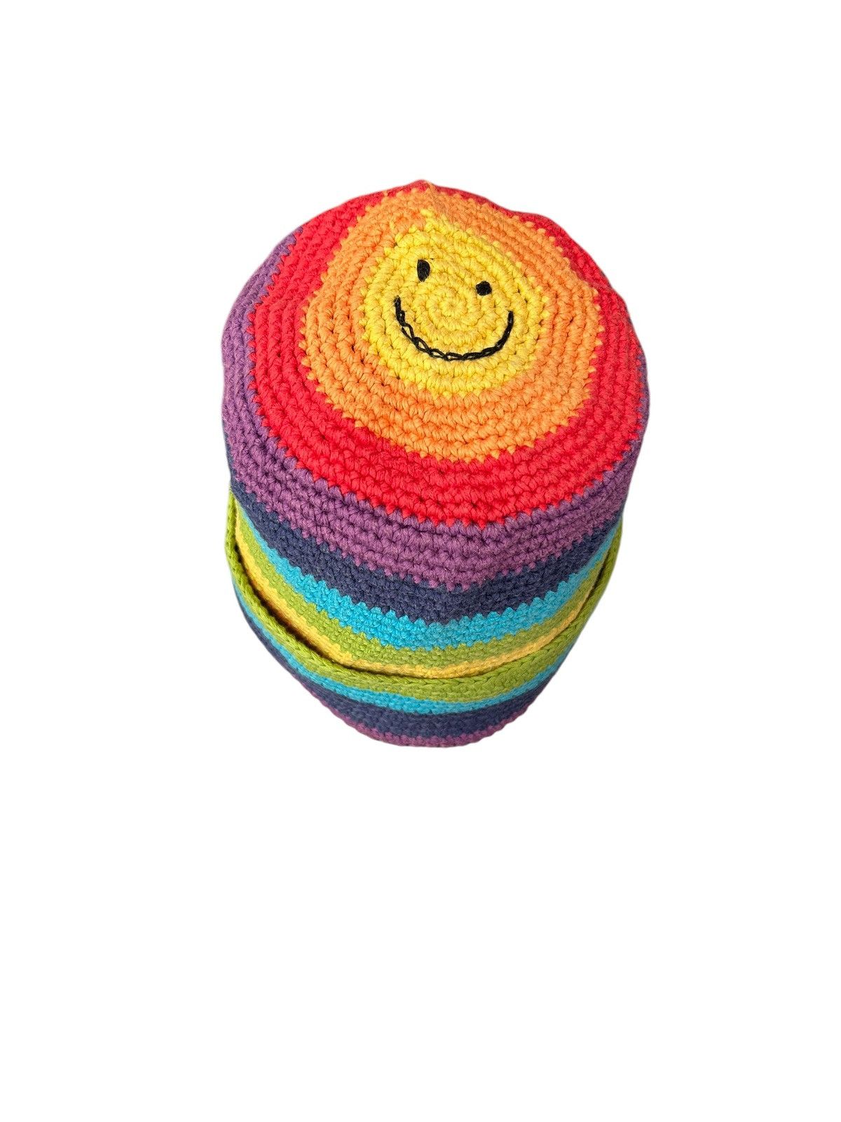 Japanese Brand × Kapital × Vintage Ispired by Kapital Smile Crochet Knitted handmade Hats🌈🎌☠️ Size ONE SIZE - 5 Thumbnail