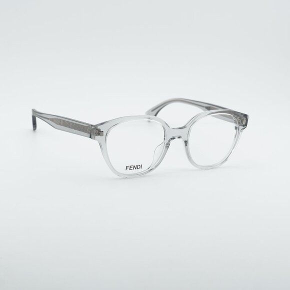 Fendi Fendi FE50029I 020 Eyeglasses Light Grey 51mm Round Frame Size ONE SIZE - 7 Thumbnail