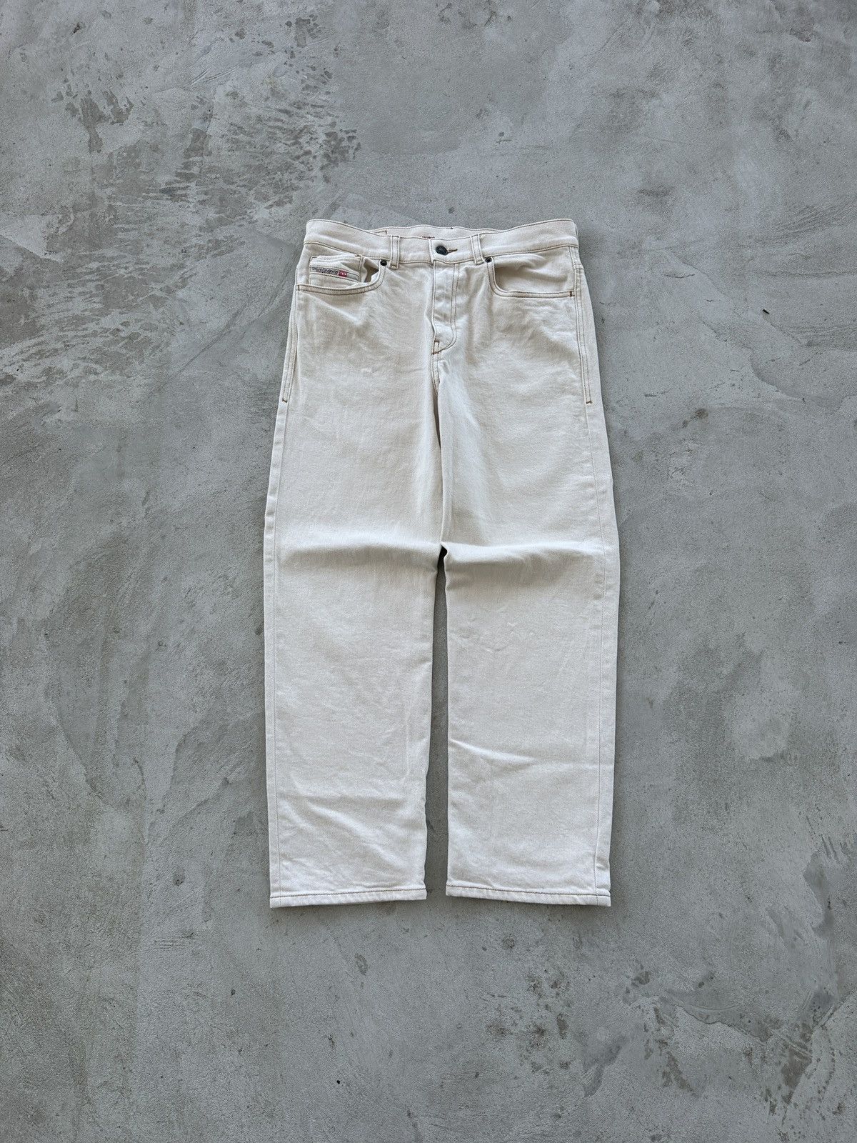 Diesel Diesel Denim Jeans Beige Embroidered Logo Women’s Size W27 Size 27" / US 4 / IT 40 - 1 Thumbnail