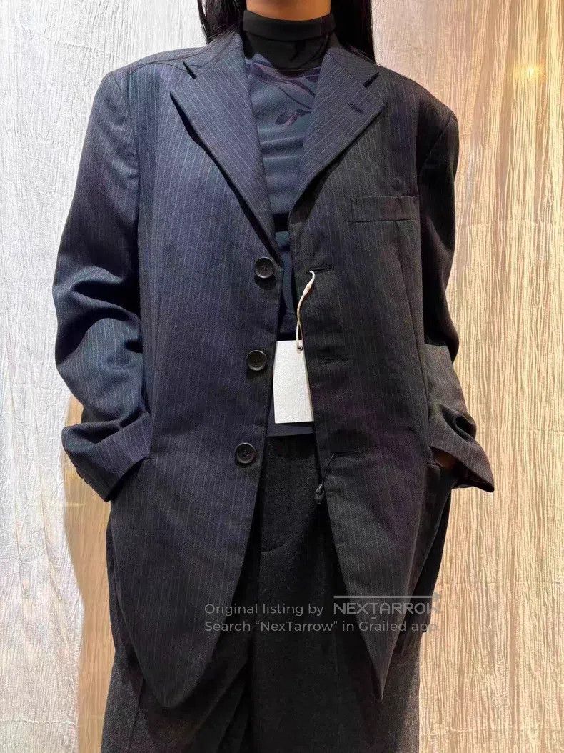 Issey Miyake Issey Miyake Vintage Loose Striped Suit Jacket Size M / US 6-8 / IT 42-44 - 1 Thumbnail