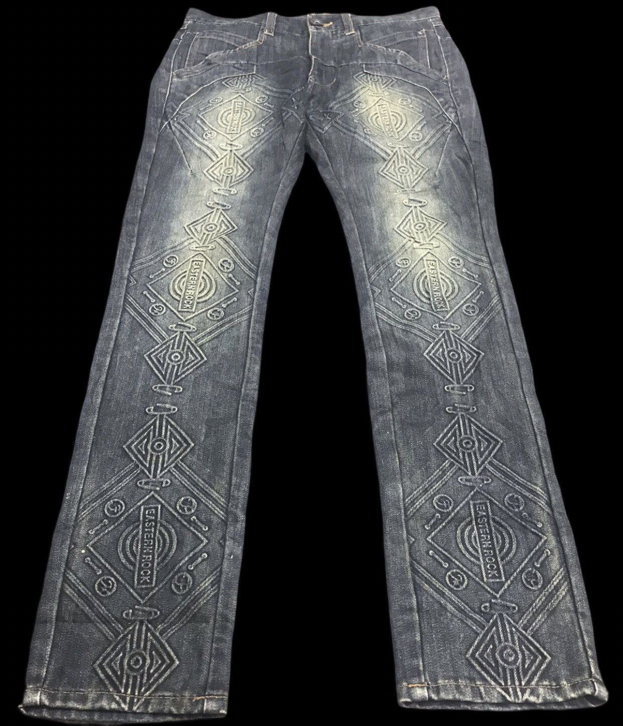 PPFM Archival Design Engraved Easter Rock PPFM Skinny Jeans F462 Size US 32 / EU 48 - 1 Thumbnail