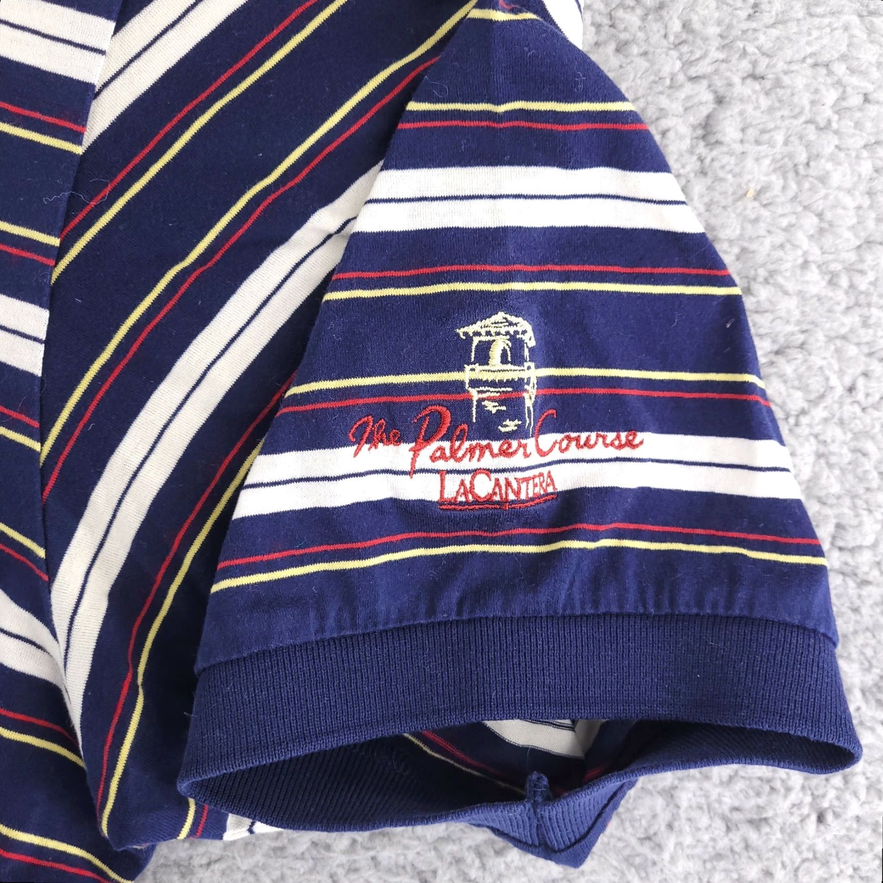 Vintage Polo Golf Polo Shirt Mens Large Striped Collared Short Sleeve Blue Pima Cotton Size US L / EU 52-54 / 3 - 4 Thumbnail