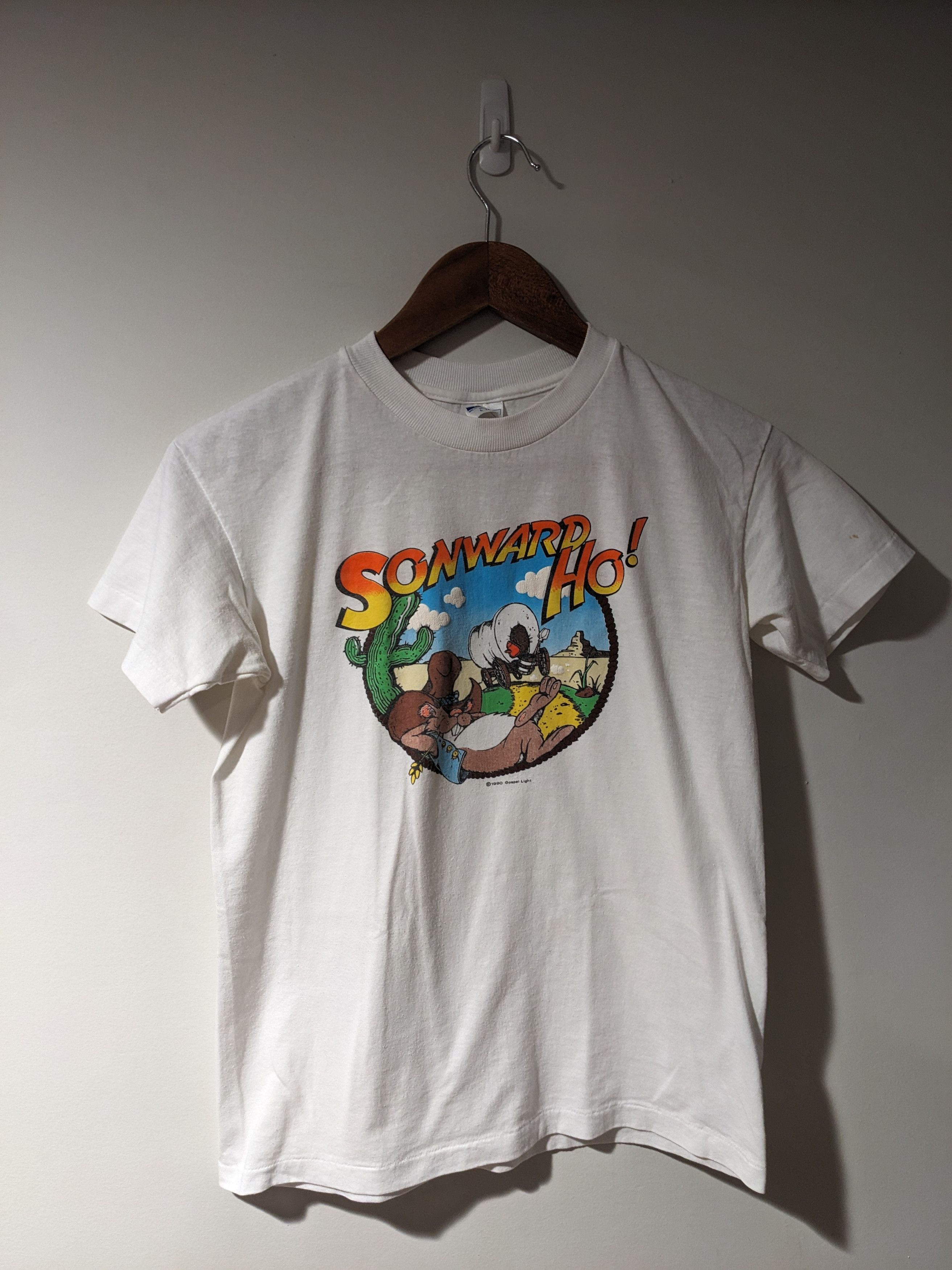 Vintage Vintage 90s Sonward Ho Jesus Religion YOUTH Large T-Shirt Size US L / EU 52-54 / 3 - 1 Thumbnail
