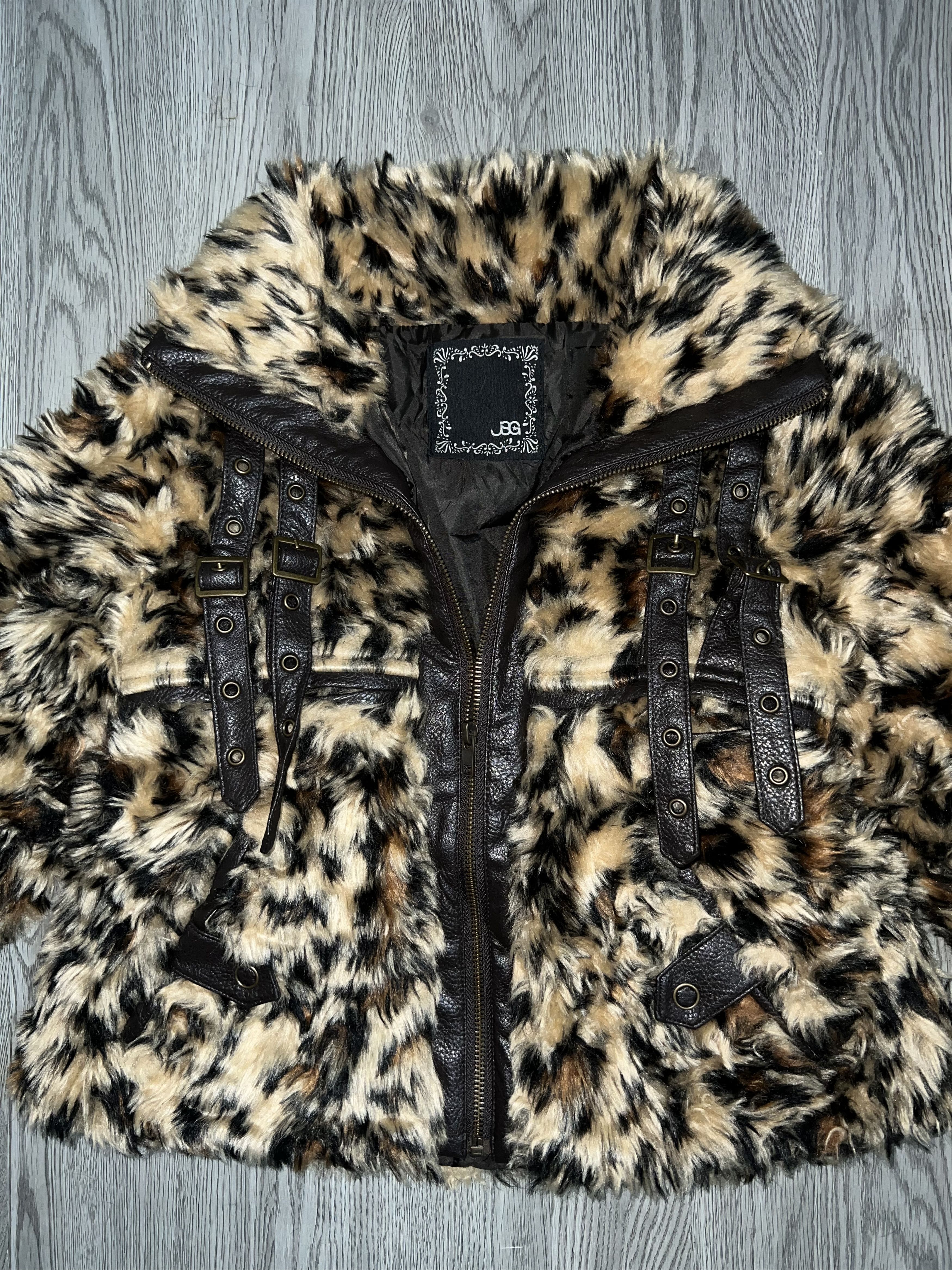 Japanese Brand Rare JSG leopard fur crop jacket 🐆 Size S / US 4 / IT 40 - 21 Thumbnail