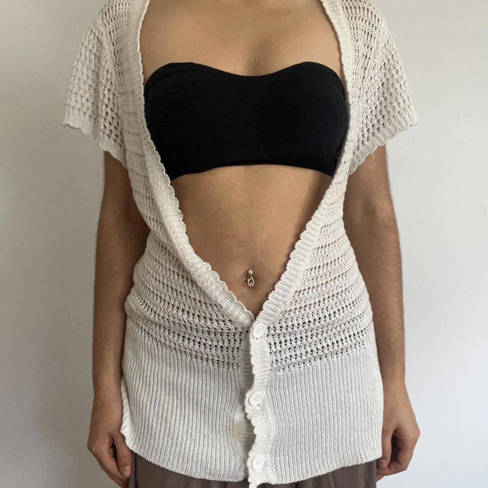 Other White crochet cardigan with button detail #crochetcardigan Size S / US 4 / IT 40 - 2 Thumbnail
