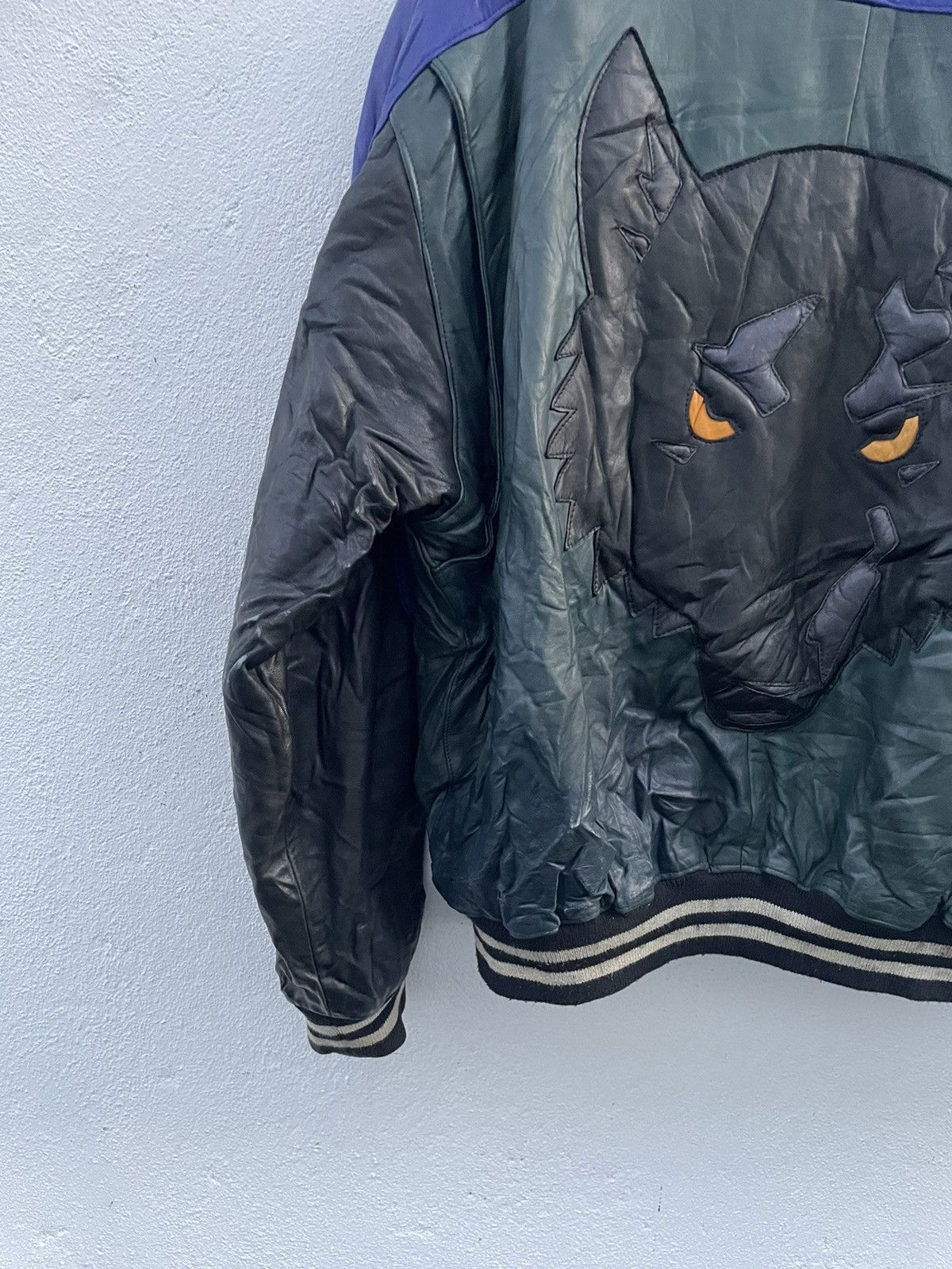 Other Vintage Leather Bomber Jacket Wolf Head Patch Size M Size US M / EU 48-50 / 2 - 11 Thumbnail