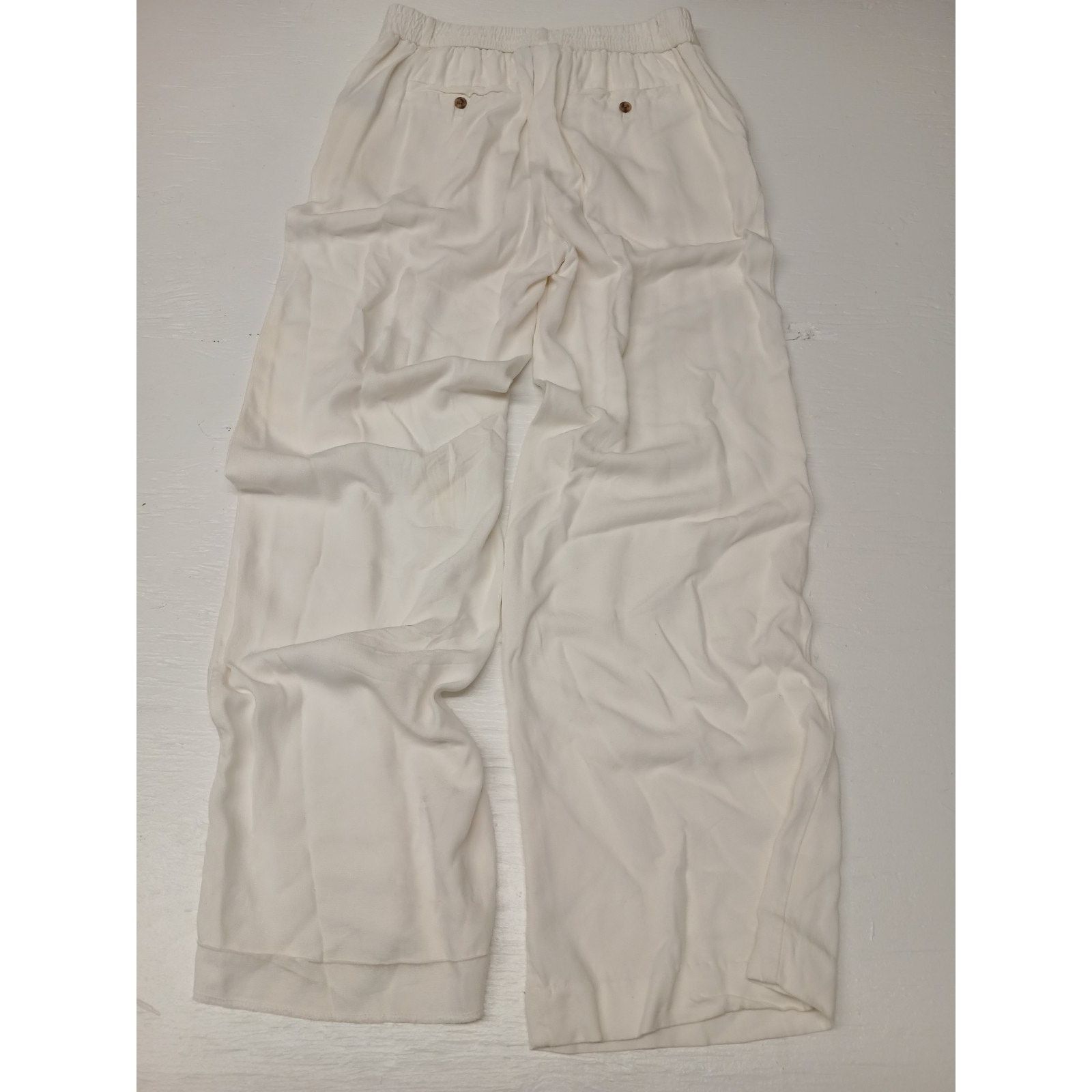 Worthington Worthington (Small) Wide Leg White Relaxed Loose Pants Size 28" / US 6 / IT 42 - 9 Thumbnail