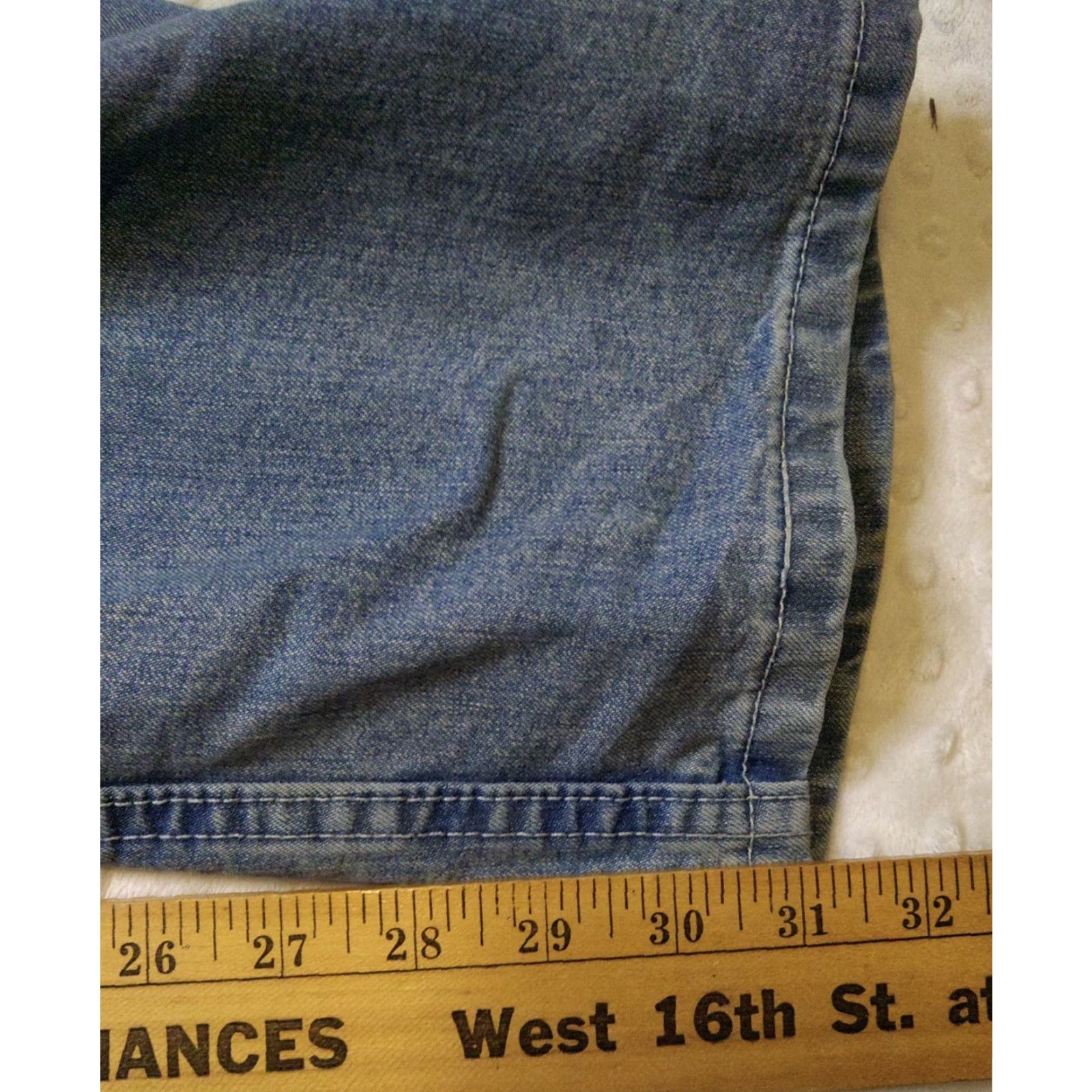 Lee Lee Jeans Mens 38x32 Blue Loose Fit Distressed Vintage Workwear Denim 90s Grunge Mexico Regular Rise Straight Jeans Mens Size US 38 / EU 54 - 7 Thumbnail