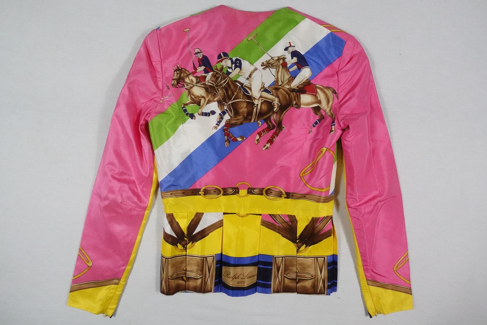Ralph Lauren Purple Label Ralph Lauren Purple Collection Jacket Equestrian 100% Silk 6 Size M / US 6-8 / IT 42-44 - 2 Thumbnail