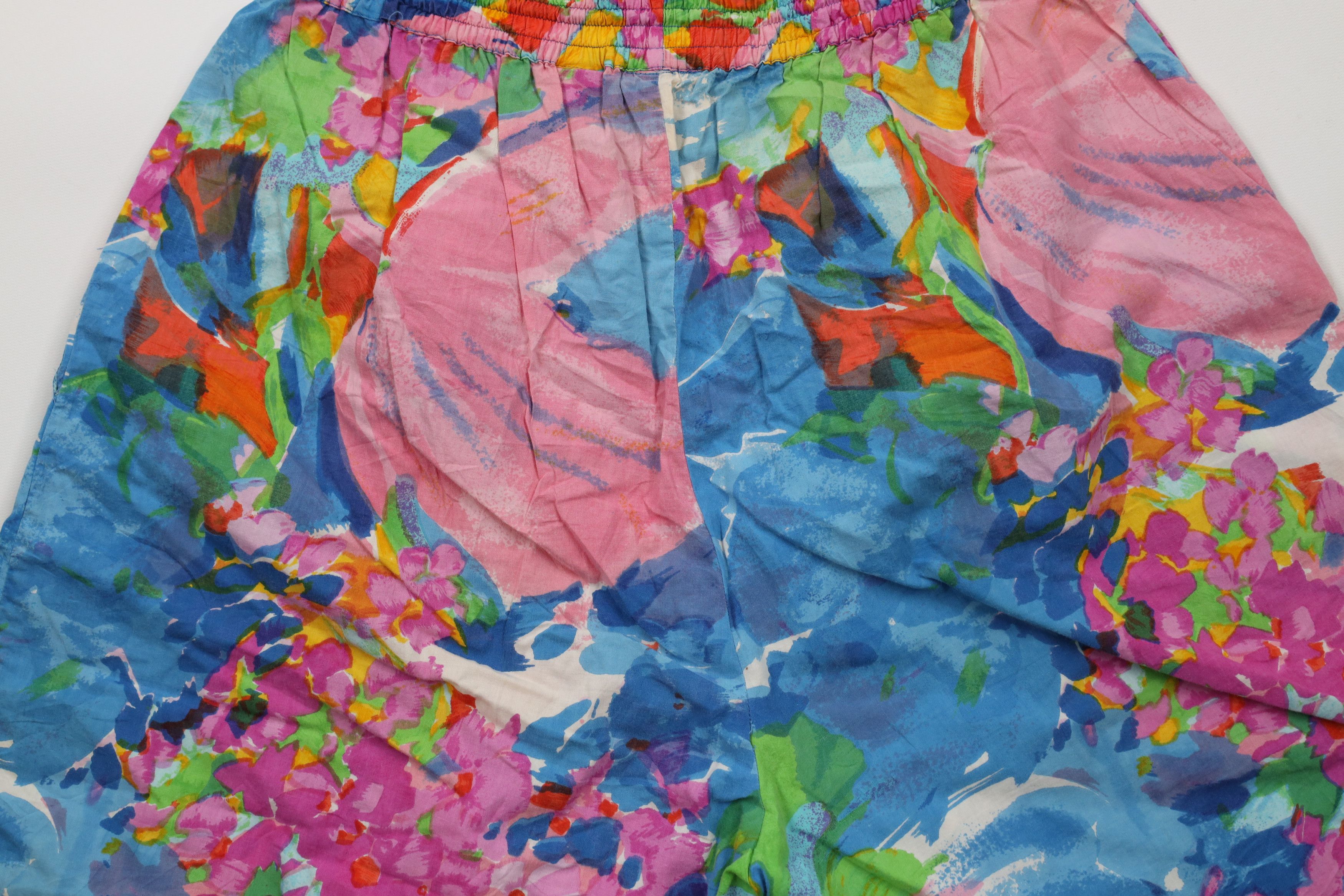 Vintage Vintage 90s Streetwear Abstract Flower Rainbow Shorts Cotton Size 36" / US 14 / IT 50 - 10 Thumbnail