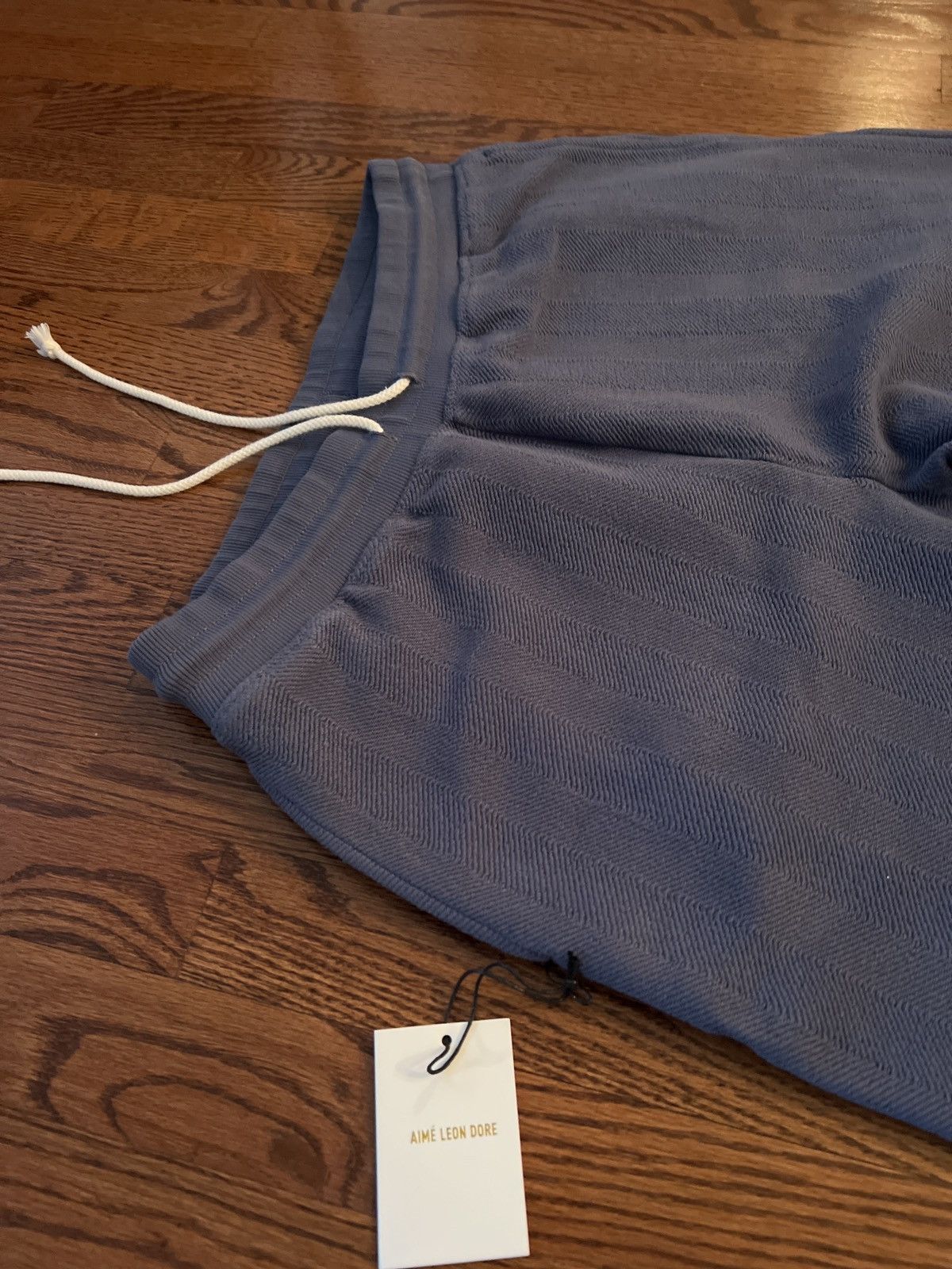 Aime Leon Dore Aime Leon Dore Herringbone Terry Uniform Sweatpants - Indigo Size US 31 - 2 Thumbnail