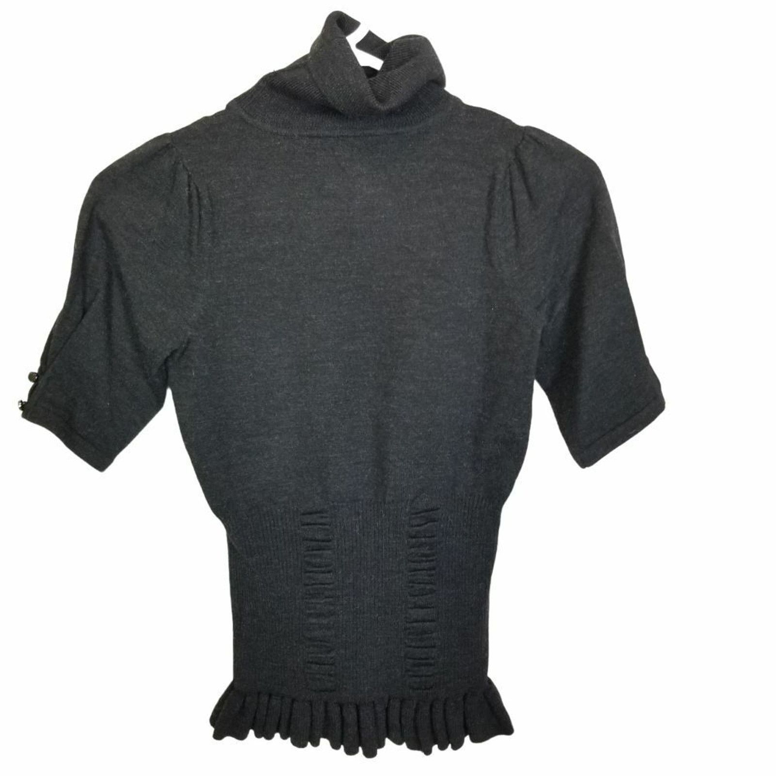 Karen Millen Karen Millen Womens Ribbed Turtleneck Sweater XS Whimsigoth Size XS / US 0-2 / IT 36-38 - 8 Thumbnail