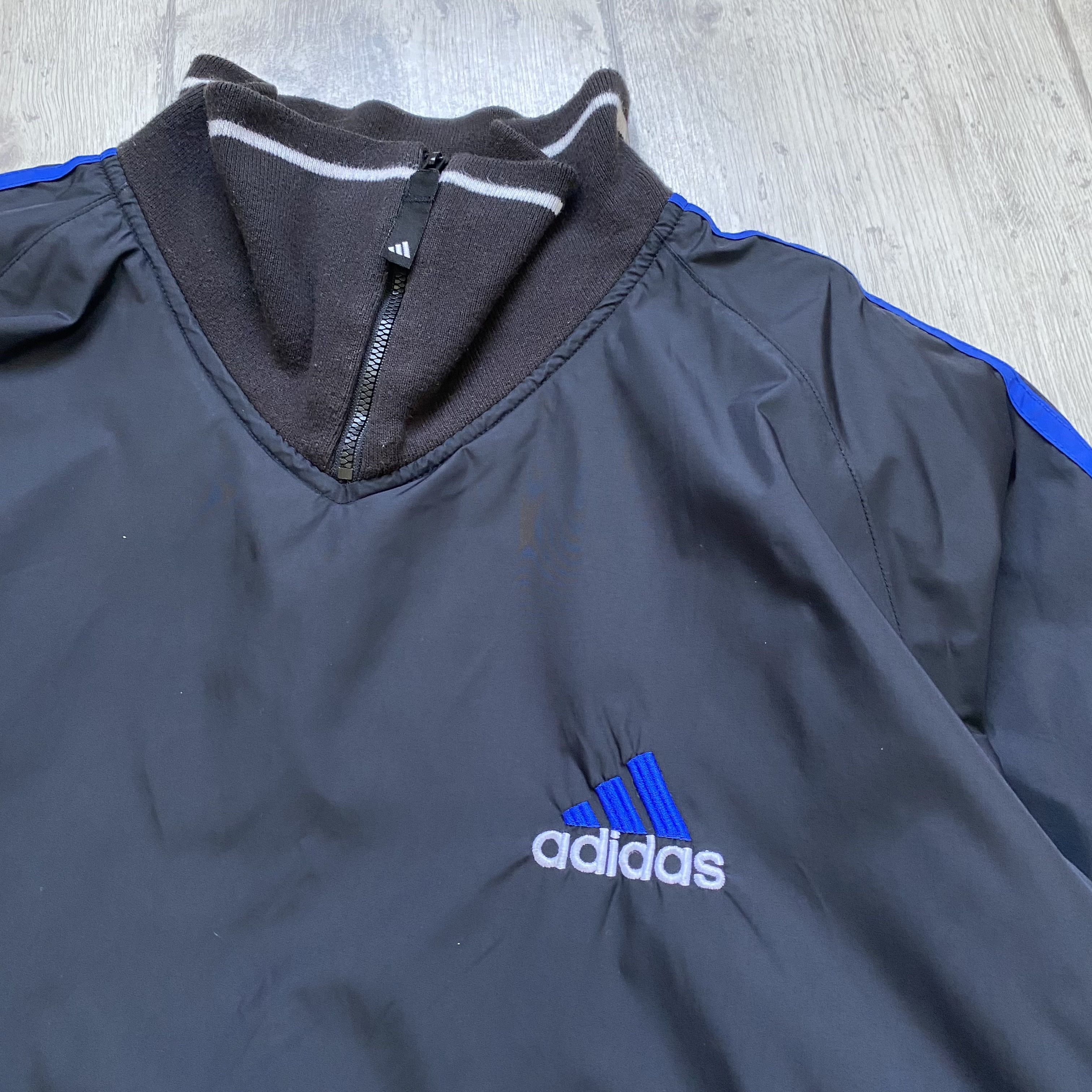 Adidas Vintage 90s Adidas nylon boxy jacket anorak Fleece lining Size US L / EU 52-54 / 3 - 5 Thumbnail