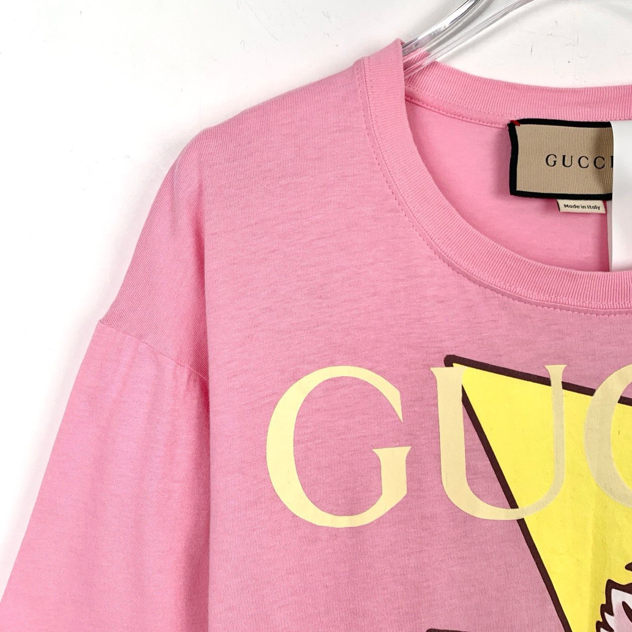 Gucci Gucci T-Shirt Pink Cat-Banana Logo Print Cotton Tee (Size S) Size S / US 4 / IT 40 - 7 Thumbnail