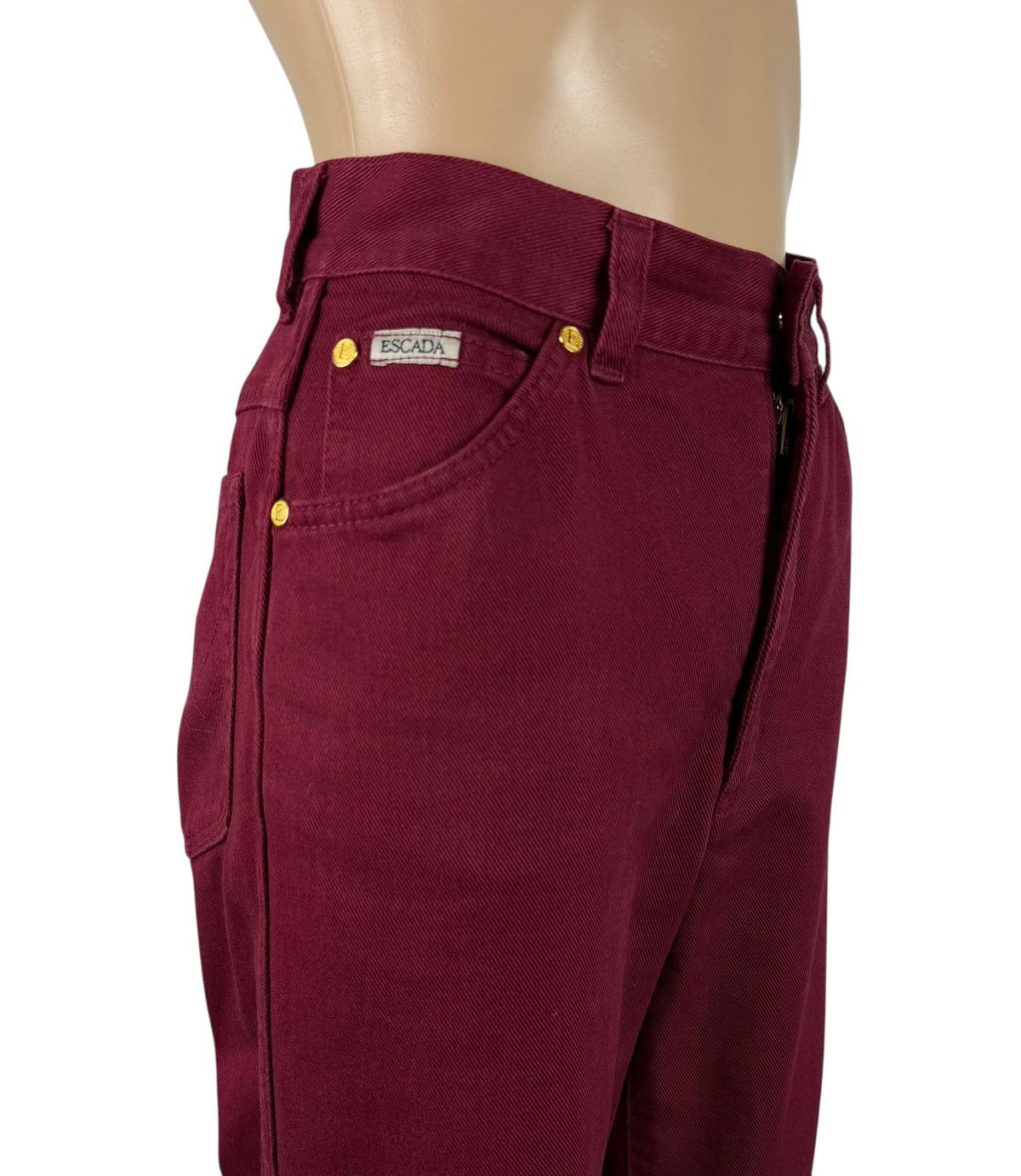 Escada Esacada Margaretha Ley Vintage Jeans Bordeaux size DE36 IT40 Size 27" / US 4 / IT 40 - 4 Thumbnail