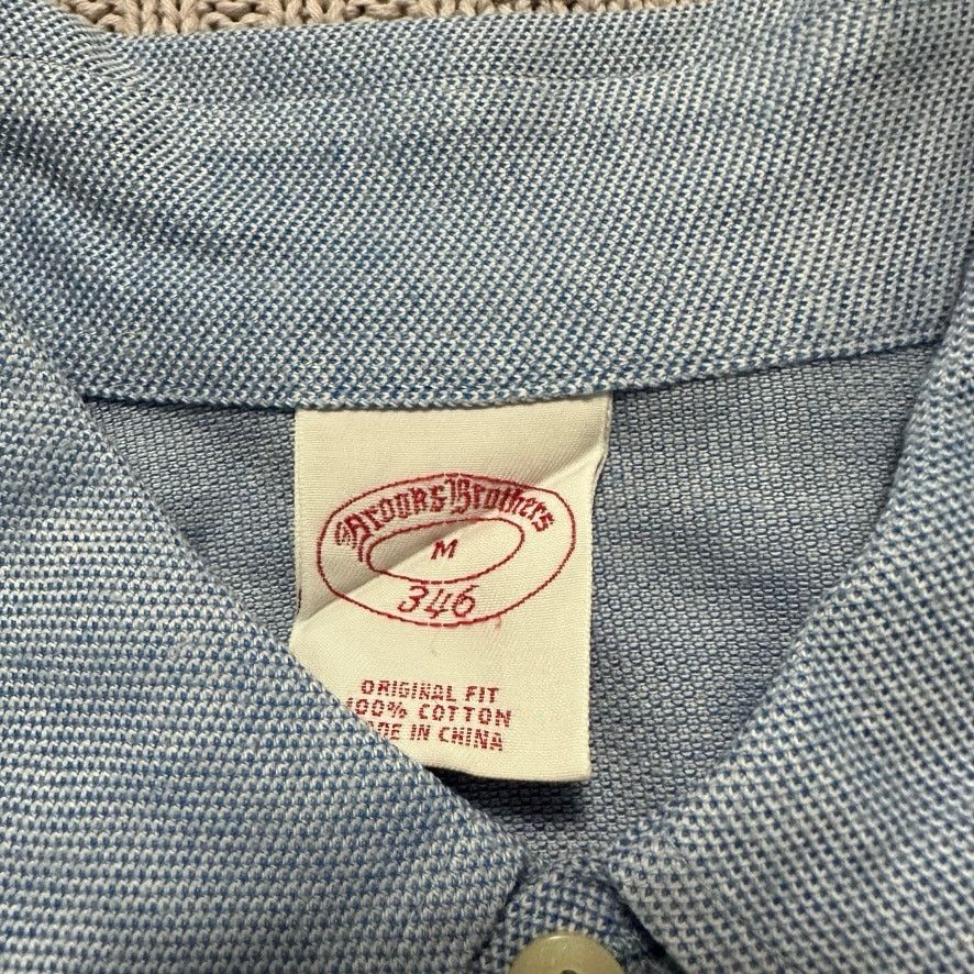 Brooks Brothers Brooks Brothers blue jersey knit short sleeve button down Size US M / EU 48-50 / 2 - 5 Thumbnail