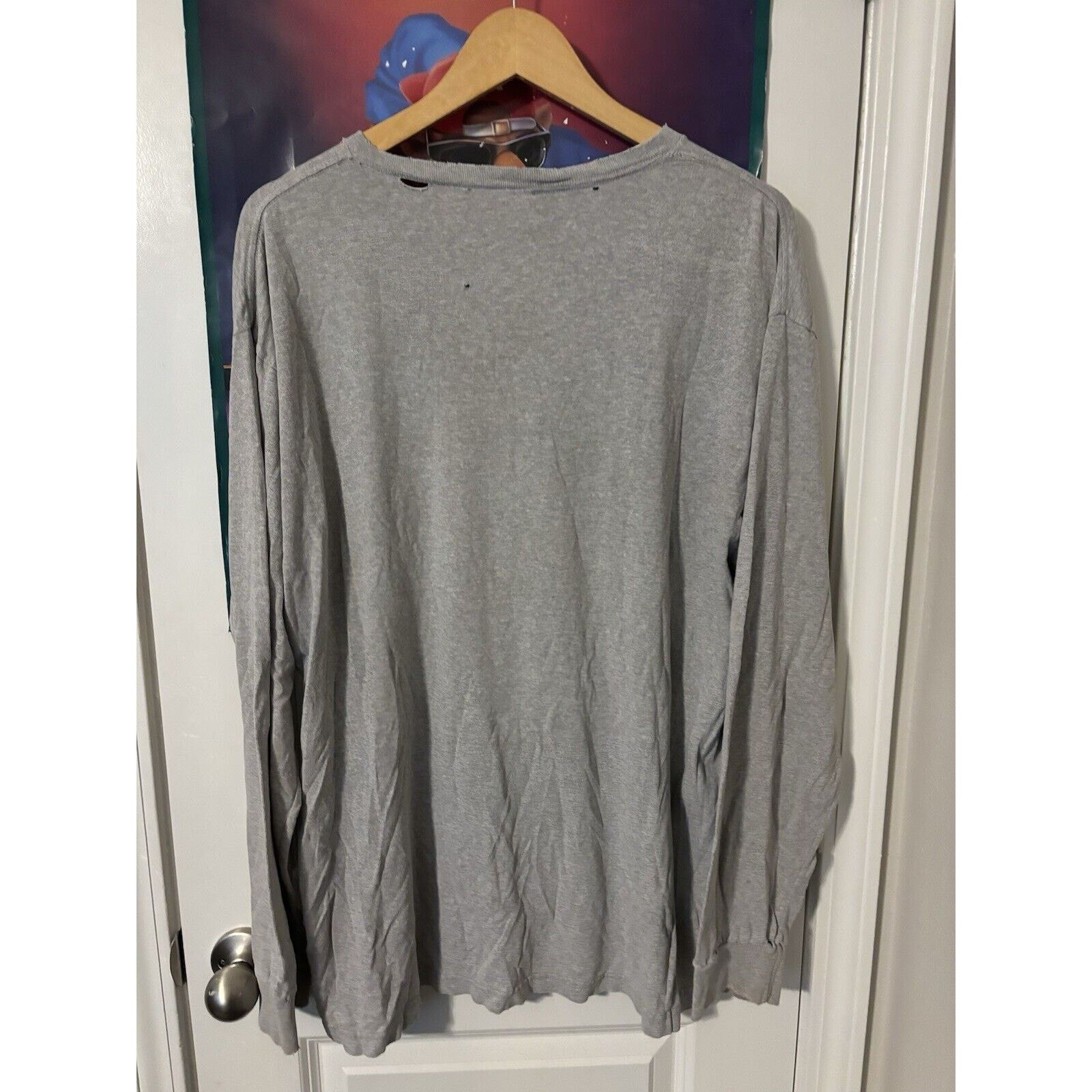 Tommy Hilfiger Vintage big flag tommy hilfiger grey distressed t-shirt Size US XL / EU 56 / 4 - 2 Thumbnail