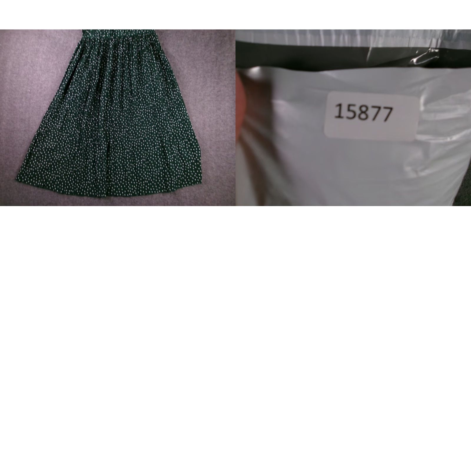 Vintage EXLURA Skirt Womens L Green Polka Dot Pleated Midi Elastic Waist Polyester Size 36" / US 14 / IT 50 - 9 Thumbnail