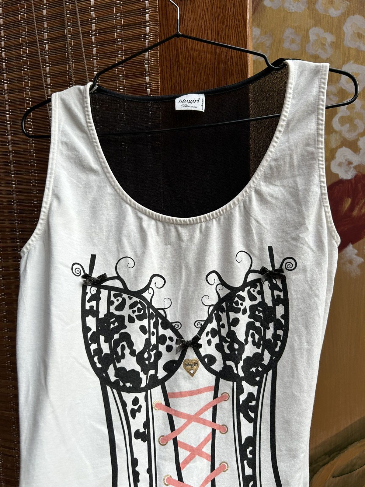 Blumarine Blugirl Blumarine Corset Print Tank Top Mesh Back Y2K Size S / US 4 / IT 40 - 3 Thumbnail