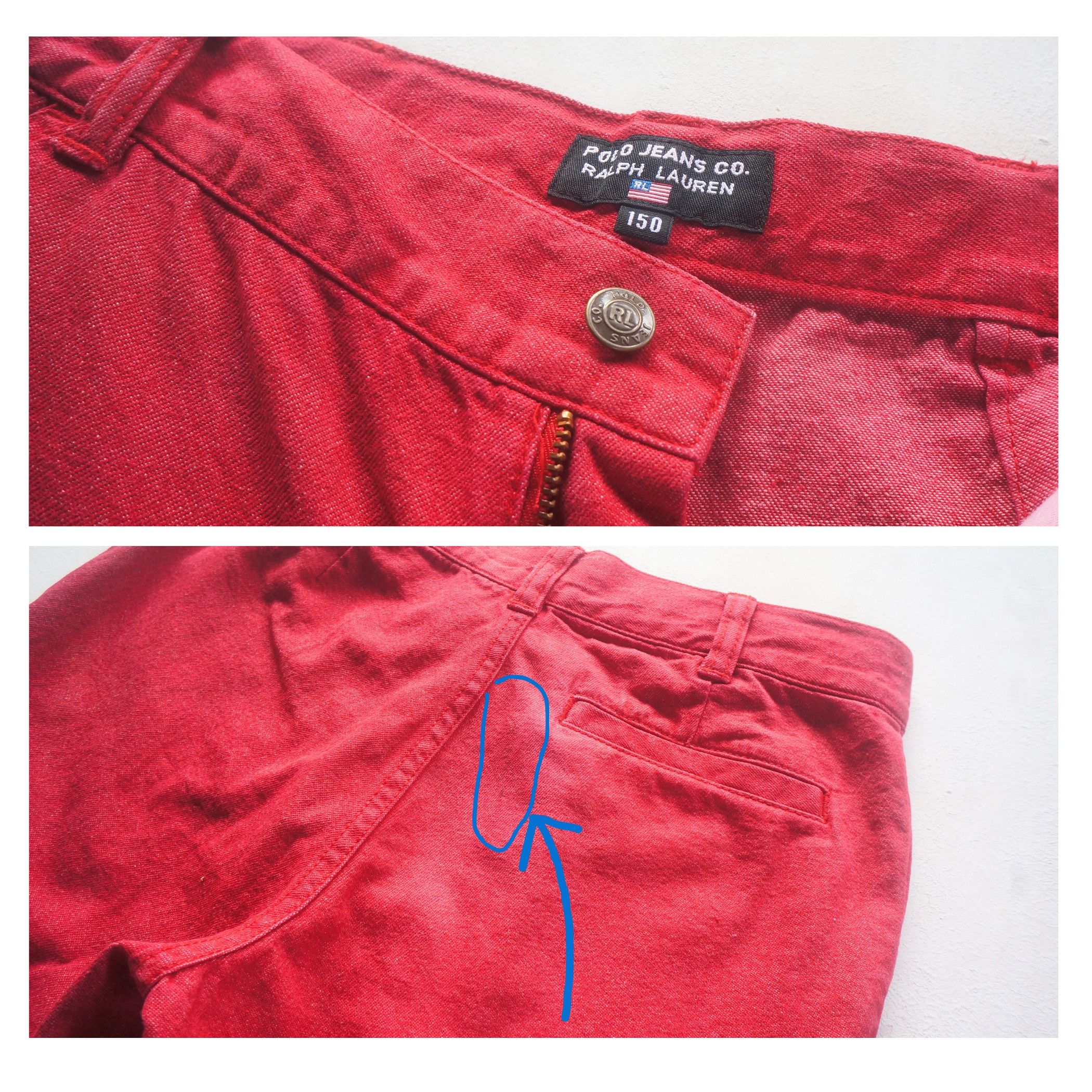 Polo Ralph Lauren Polo Jeans Ralph Lauren Red Flare Cargo Pants Size 26" / US 2 / IT 38 - 5 Thumbnail