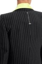 Alexander McQueen o1srvl11e0226 Pinstripe Stacked Shoulder Jacket In Black Size US M / EU 48-50 / 2 - 5 Thumbnail