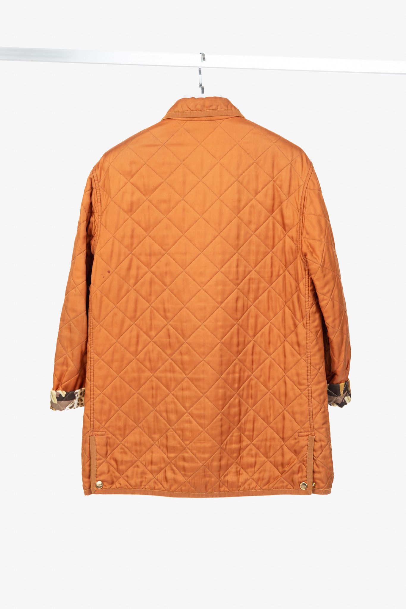 Salvatore Ferragamo Salvatore Ferragamo Vintage 90's Silk Quilted Coach Jacket Size M / US 6-8 / IT 42-44 - 2 Thumbnail