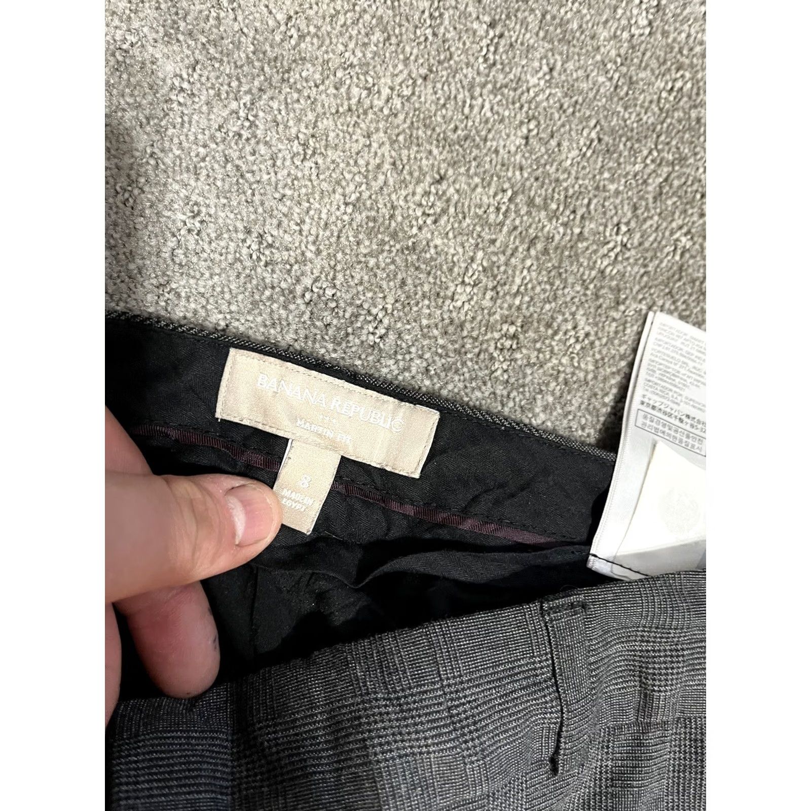 Banana Republic Banana Republic Dress Pants Martin-Fit Cotton Gray Size 8 Womens Pants Straight Lined Dress Pants, Workwear, Business, Casual, Classic Size 30" / US 8 / IT 44 - 3 Thumbnail