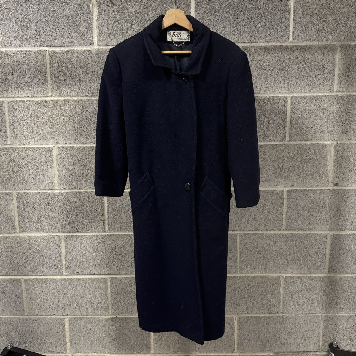 Vintage Vintage Billi Navy Blue Wool Overcoat Peacoat Jacket Size US L / EU 52-54 / 3 - 2 Thumbnail