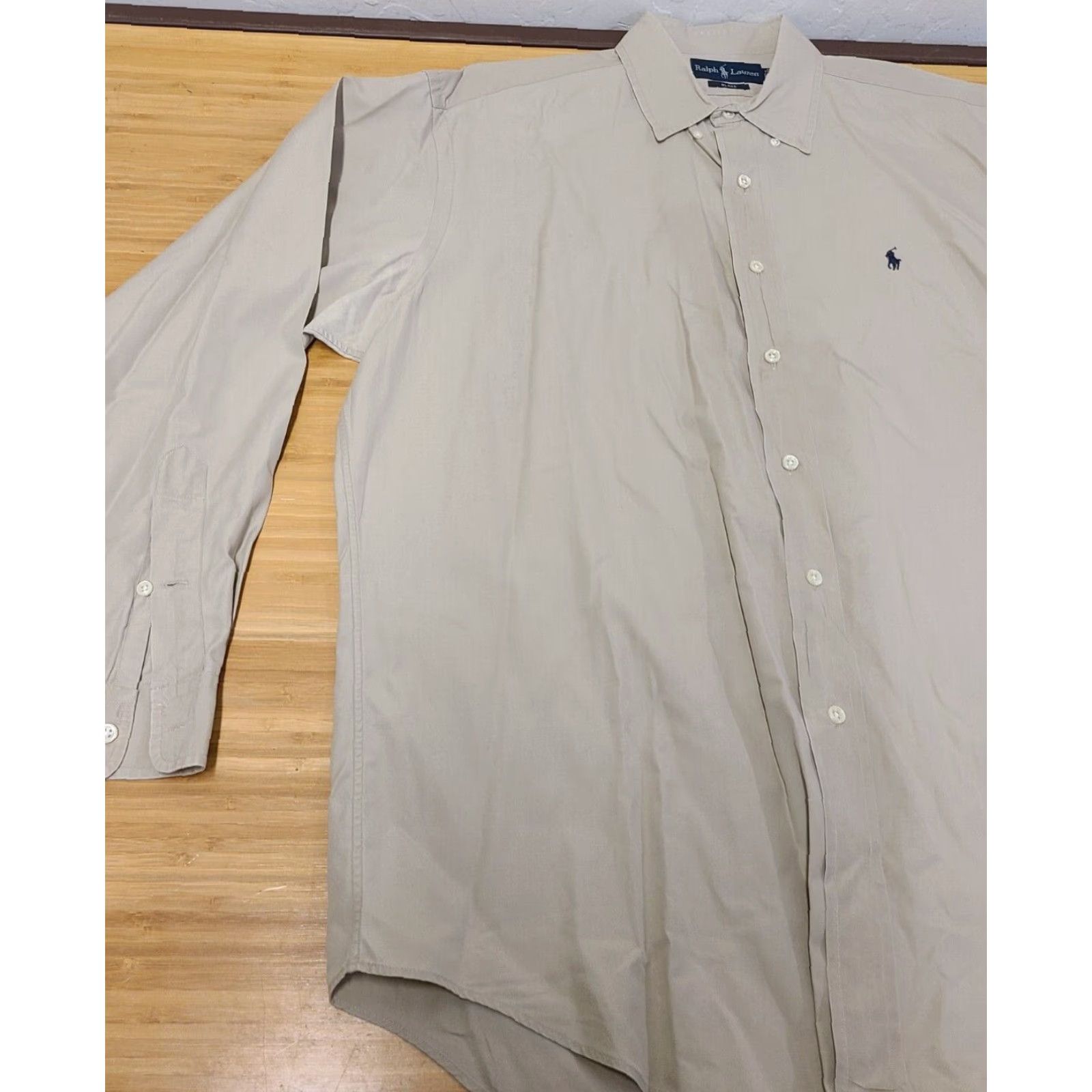 Polo Ralph Lauren Polo Ralph Lauren Shirt Men Beige L Long Sleeve Button-Down Knit Cotton Embroidered Logo Classic Casual Business Size US L / EU 52-54 / 3 - 3 Thumbnail