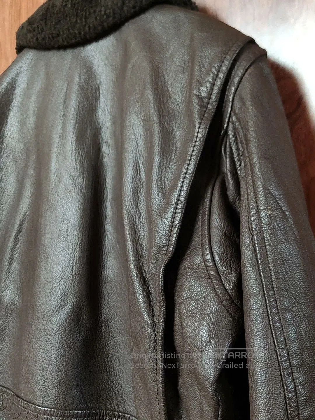 Gold And Wood Golden Thread Brill Bros G1 Leather Jacket. Size US M / EU 48-50 / 2 - 3 Thumbnail