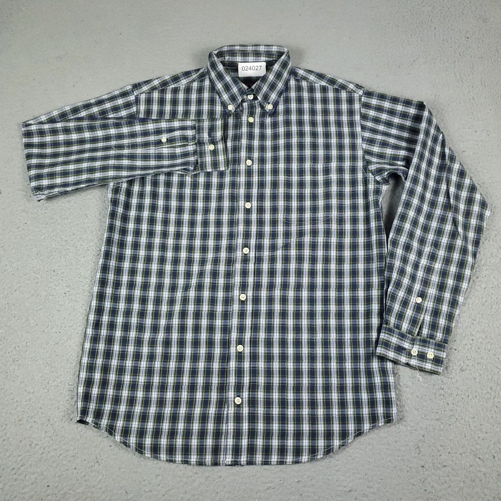 Brooks Brothers Brooks Brothers Shirt Mens Large Blue Plaid Button-Up Long Sleeve Casual/Formal Classic Preppy American 346 Cotton, Regular Fit, Button-Down Collar Size US L / EU 52-54 / 3 - 2 Thumbnail