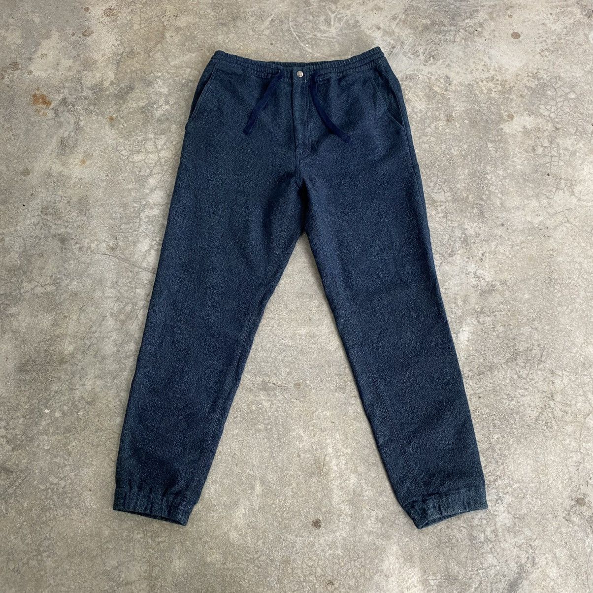 Blue Blue Japan Blue Blue Japan Drawstring Indigo Dyed Sweat Pants Size US 31 - 1 Thumbnail