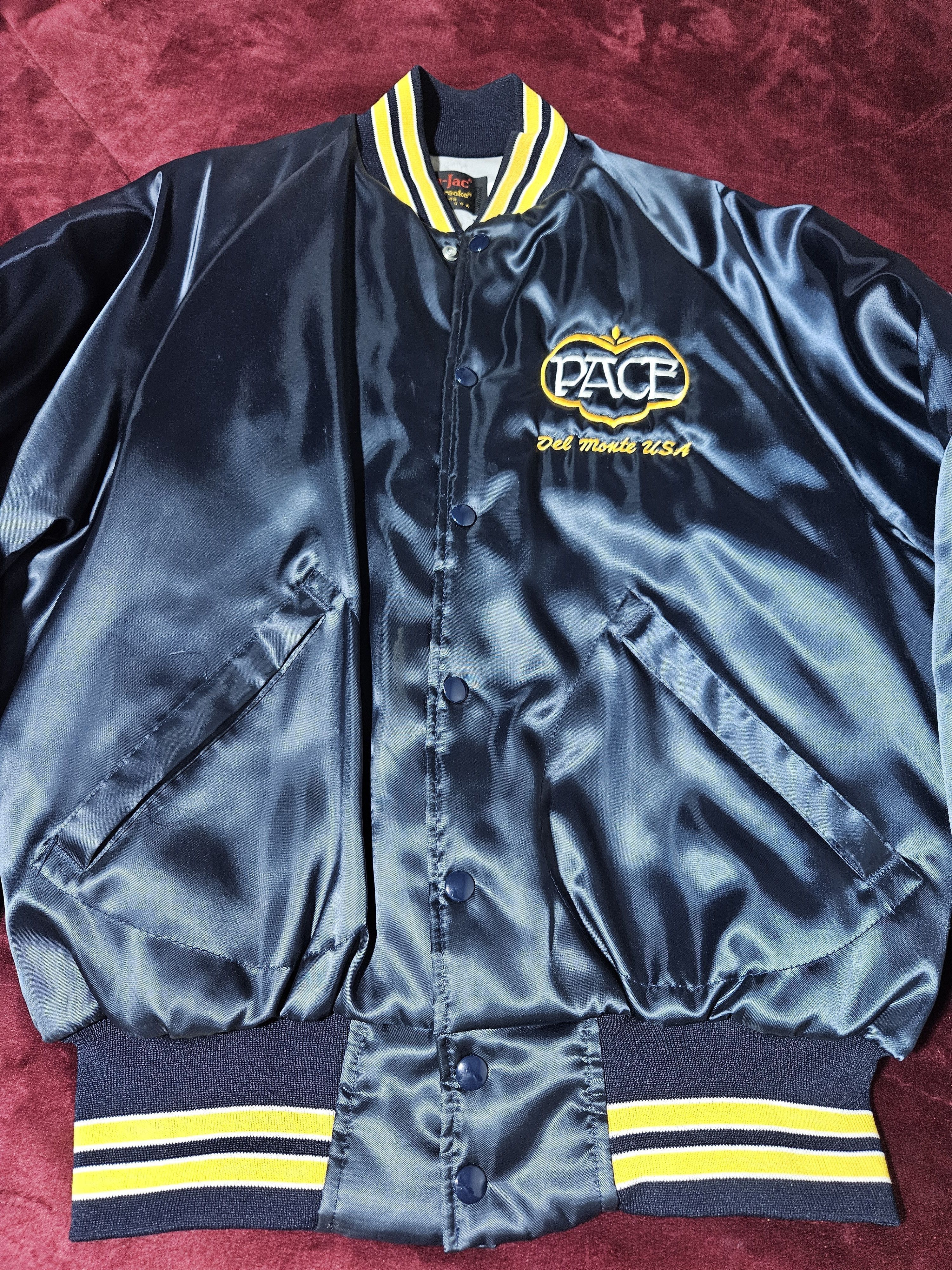 Dunbrooke 90s Pla-Jac Dunbrook DEL Monte PACE Satin Bomber Sz L Jacket Size US L / EU 52-54 / 3 - 8 Thumbnail