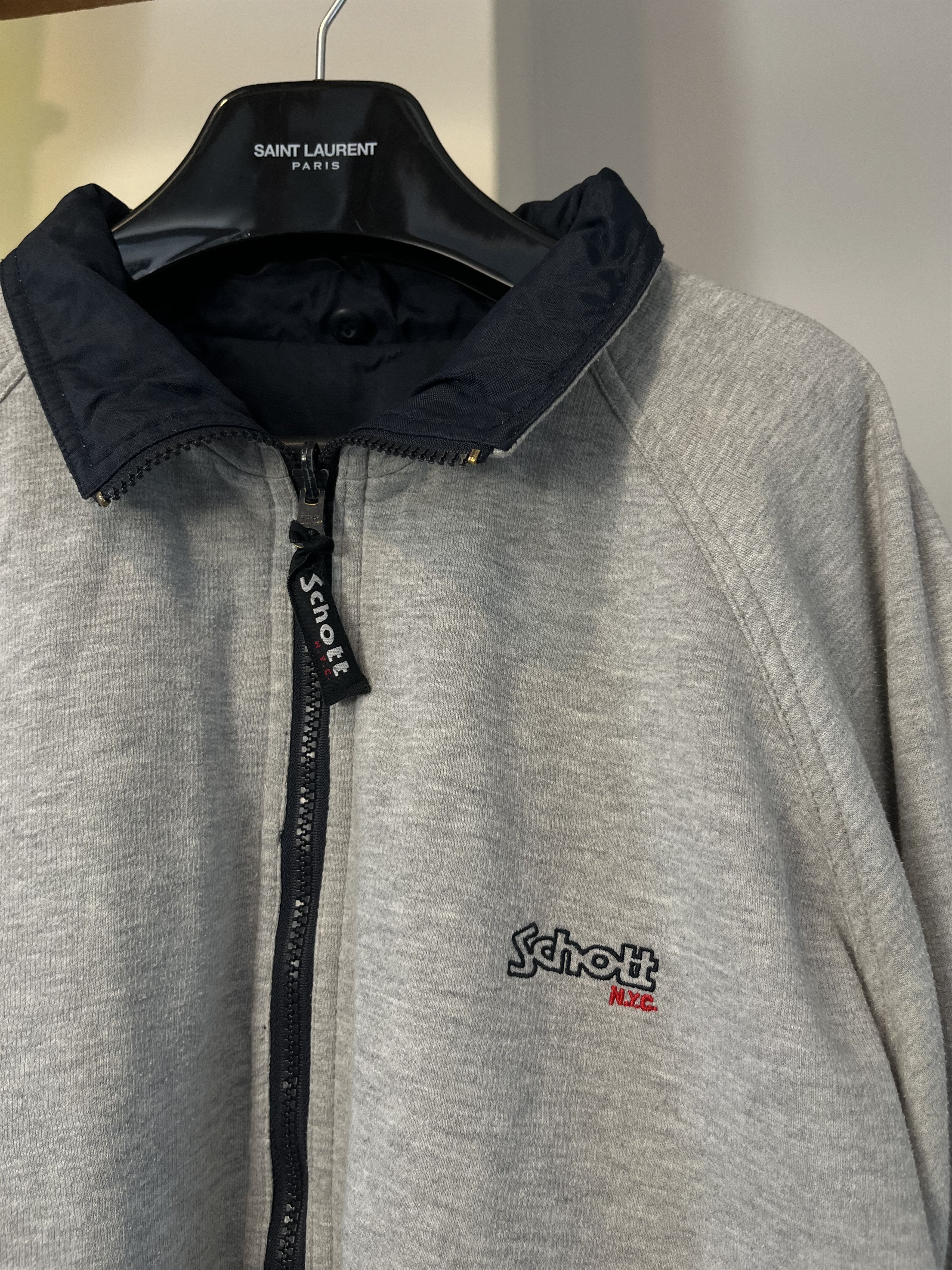 Schott × Vintage 90s Vintage Schott NYC Reversible Varsity Jacket Made in USA Size US XL / EU 56 / 4 - 7 Thumbnail