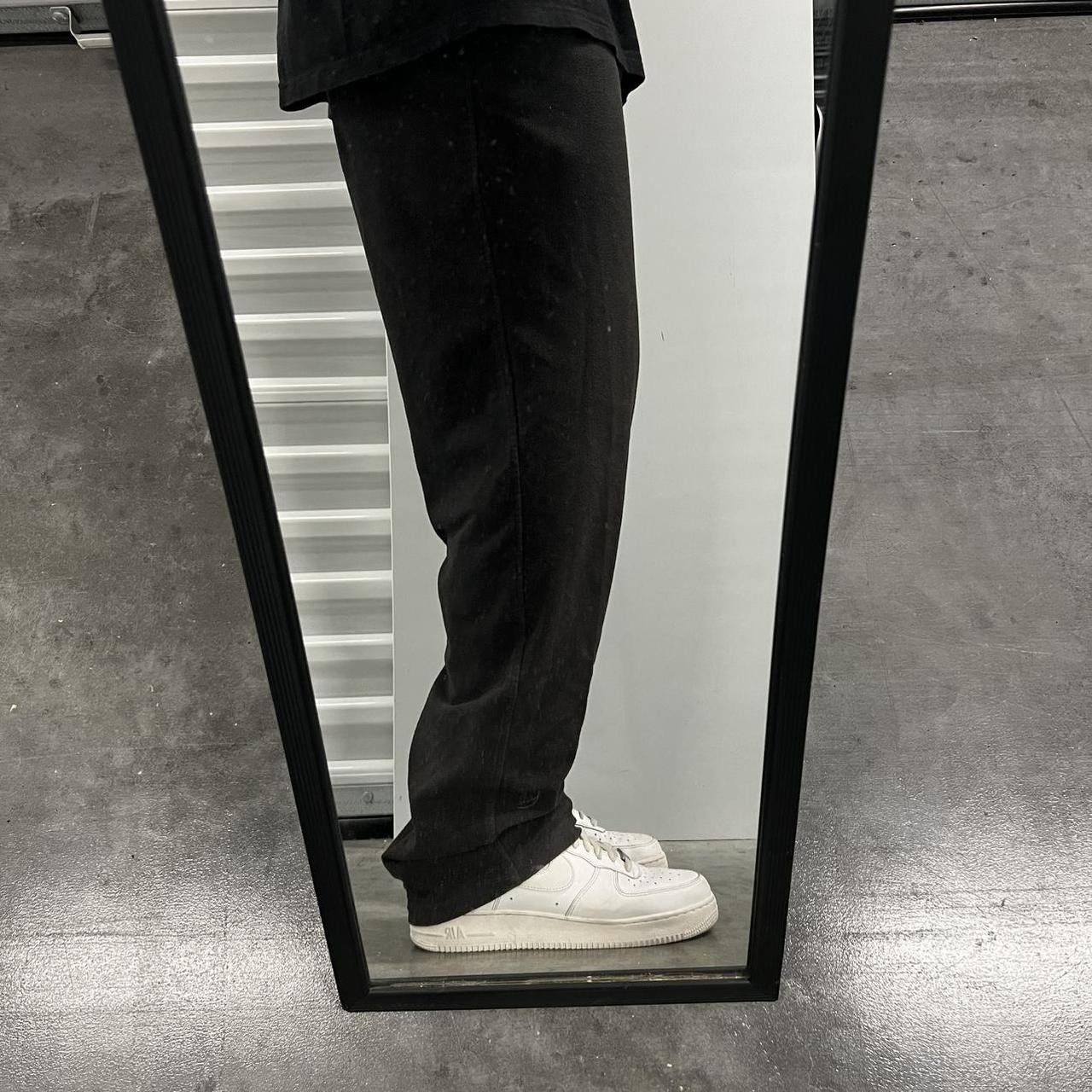 Japanese Brand × Vintage Vintage Y2K Baggy Black Wideleg Sweatpants with Pockets! Size US 34 / EU 50 - 1 Thumbnail