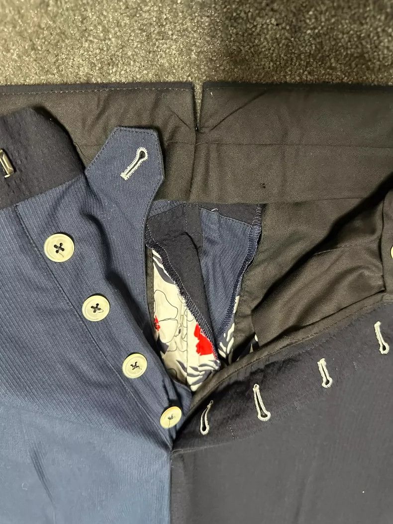 Thom Browne Thom Browne size3 Blue and white patchwork illusion suit pa Size 38R - 5 Thumbnail