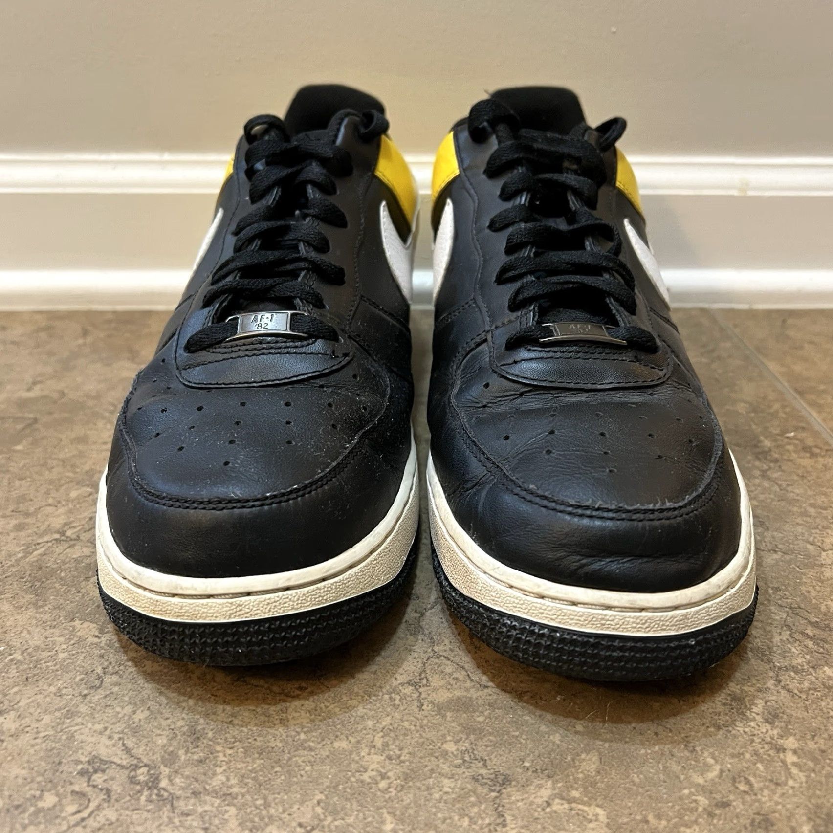 Nike Vintage Nike Air Force 1 AF-1 ‘82 Low Premium Sneakers Men's Size 11.5 Yellow Retro 90s Size US 12 / EU 45 - 6 Thumbnail