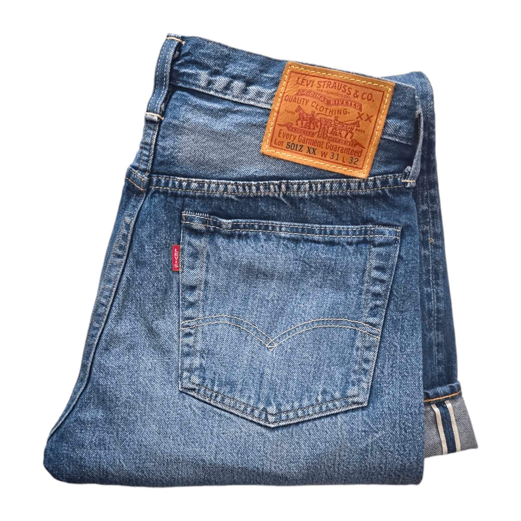 Image of Levis Vintage Clothing Levi's Vintage Clothing 1954 501 W31L32 Selvedge Big E Fw22 in Blue, Men's