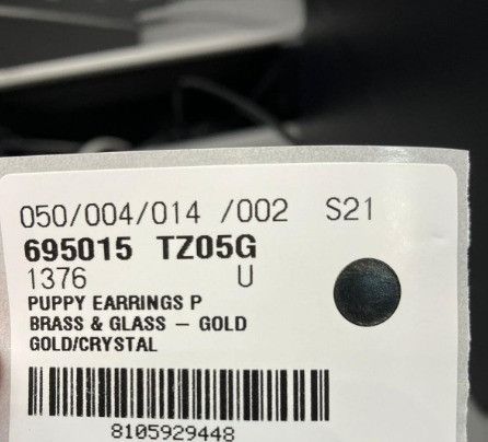 Balenciaga o1la1rc1a0924 Size: OS / Puppy Earrings in Gold Size ONE SIZE - 6 Thumbnail